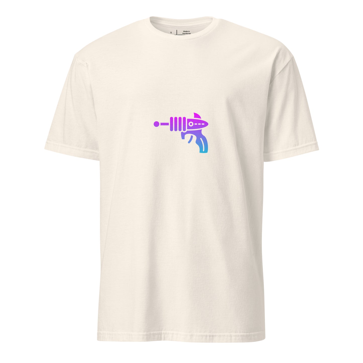 Ray Gun - Retro Sci-Fi Style - Short-Sleeve - Unisex T-Shirt - Graphic Tee - Natural - Front