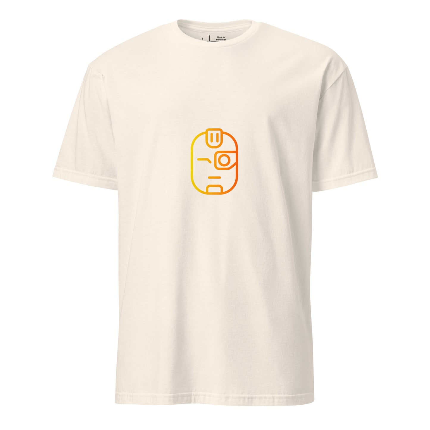 Cyber Robot - Futuristic Face - Short-Sleeve Unisex T-Shirt - Graphic Tee -
Natural - Front