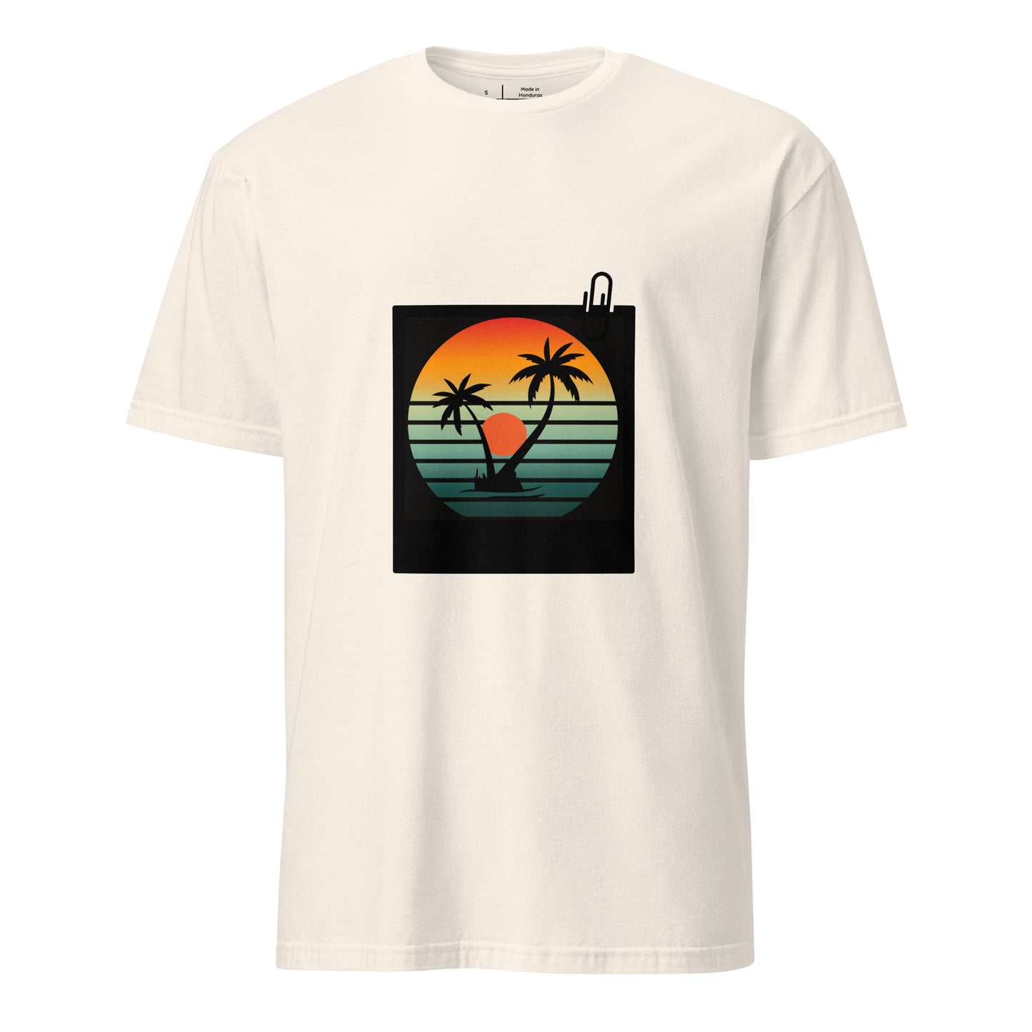 Tropical - Retro Sunset Vibes - Short-Sleeve Unisex T-Shirt - Graphic Tee - Natural - Front