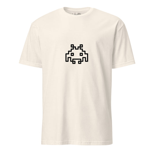Space Invader - Retro Pixel Classic - Short-Sleeve Unisex T-Shirt - Graphic Tee - Natural - Front