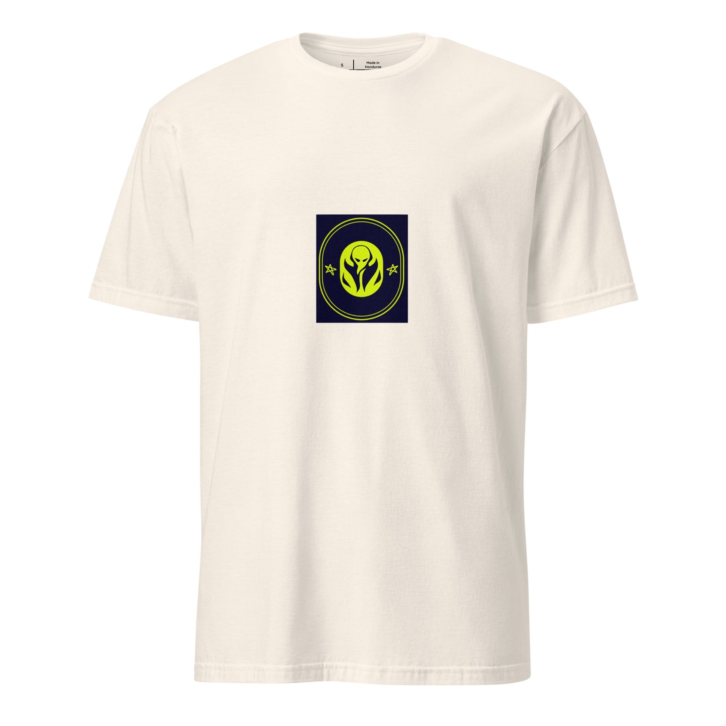 Cosmic logo - Mystical Alien Emblem - Short-Sleeve Unisex T-Shirt - Graphic Tee - Natural - Front