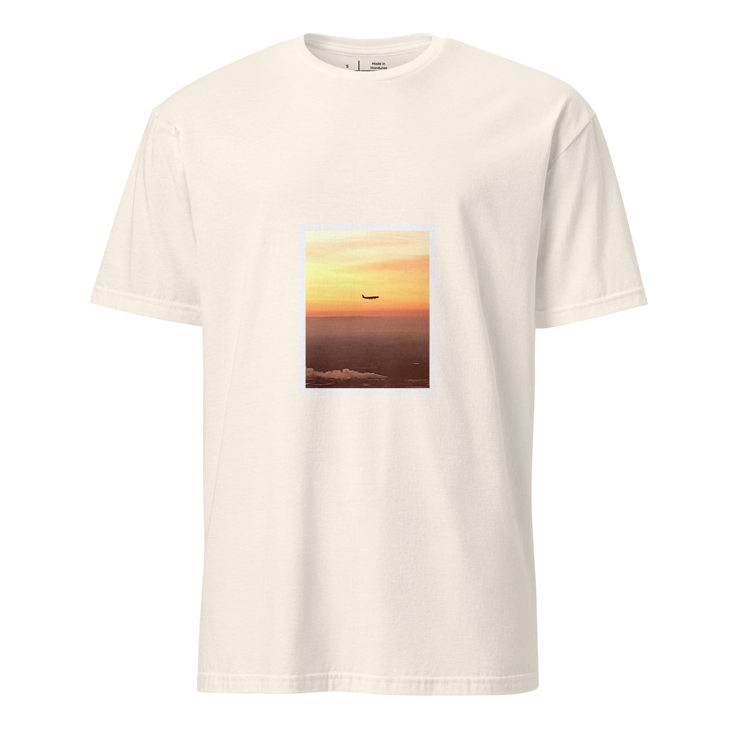 Take Off - “Departure at Dusk” Vintage Photo - Short-Sleeve Unisex T-Shirt - Graphic Tee - Natural - Front
