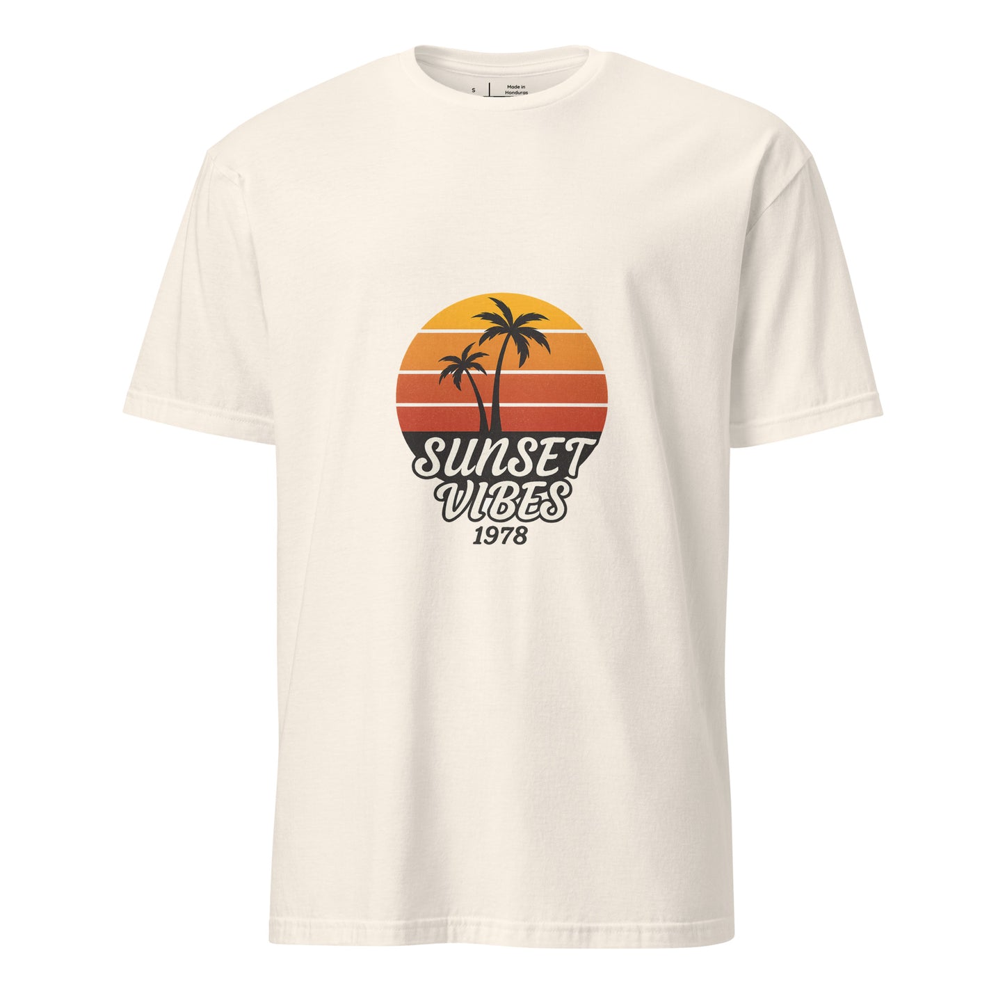 Sunset Vibes – 1978 Retro - Short-Sleeve Unisex T-Shirt - Graphic Tee - Natural - Front