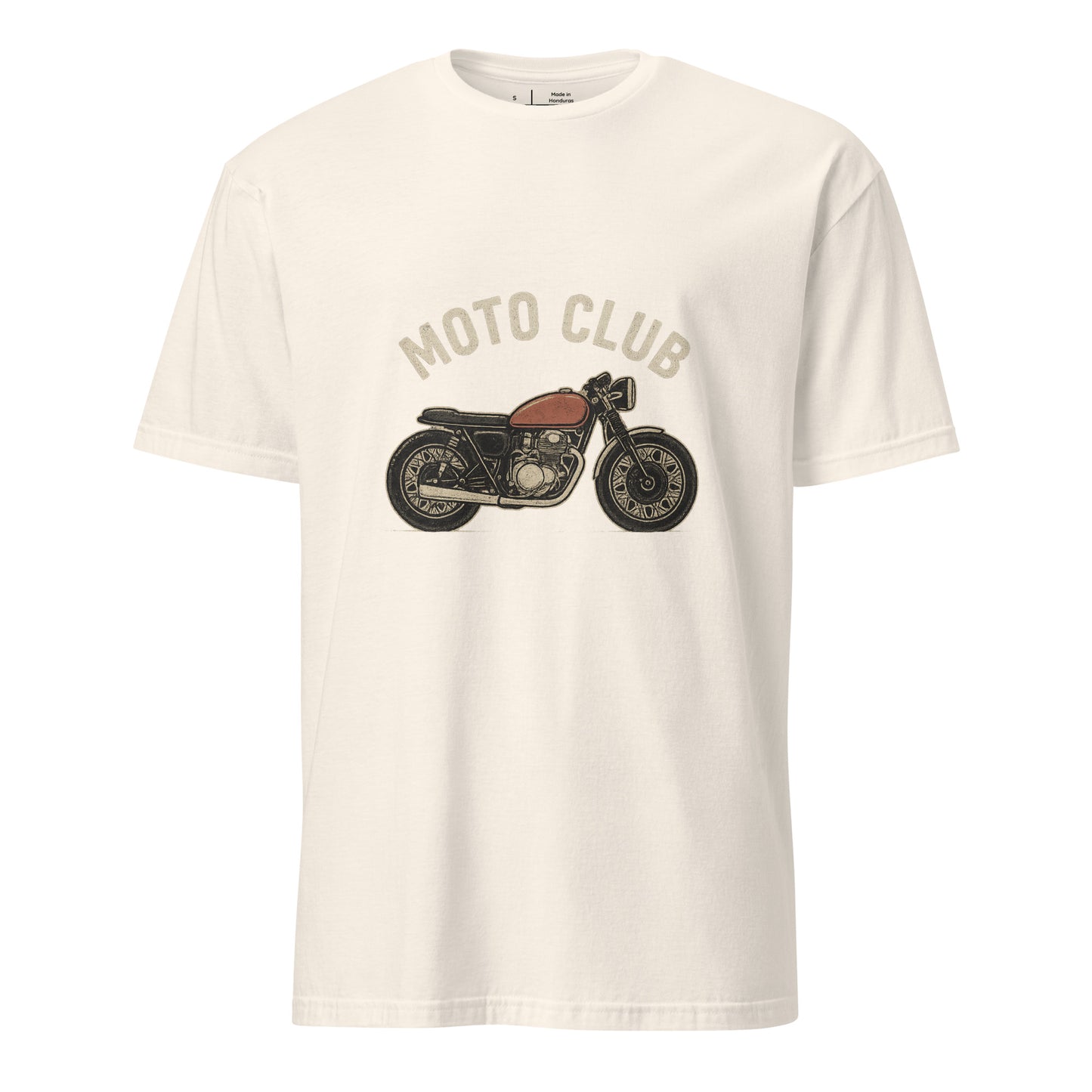 Moto Club – Vintage Rider’s - Short-Sleeve Unisex T-Shirt - Graphic Tee - Natural - Front