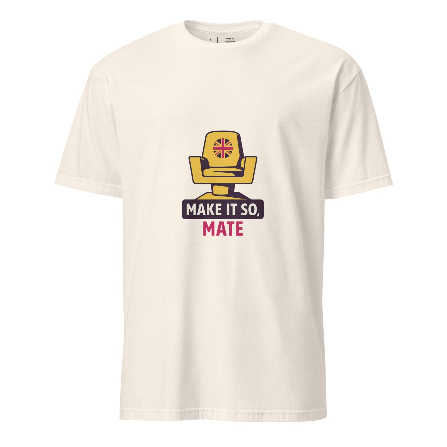 Make It So Mate — Star Trek Meets British Banter - Short-Sleeve Unisex T-Shirt - Graphic Tee - Natural - Front