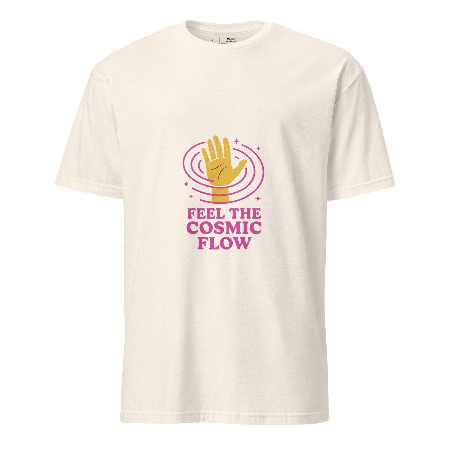 "Feel The Cosmic Flow" - Film Parody - Short-Sleeve Unisex T-Shirt - Graphic Tee - Natural - Front