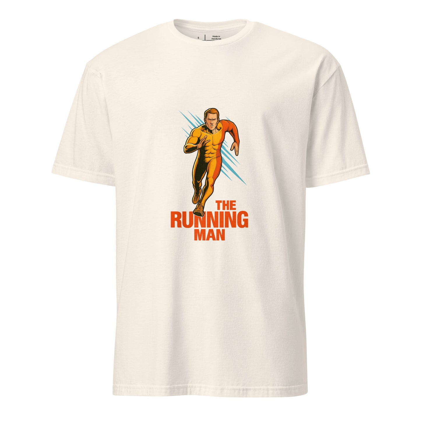 The Running Man – Retro Sci-Fi - Short-Sleeve Unisex T-Shirt - Graphic Tee - Natural - Front