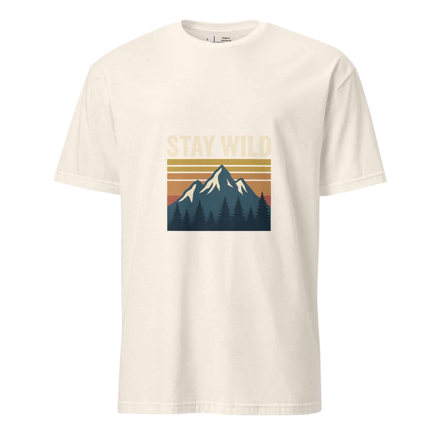 Stay Wild – Embrace The Adventure - Short-Sleeve Unisex T-Shirt - Graphic Tee - Natural - Front