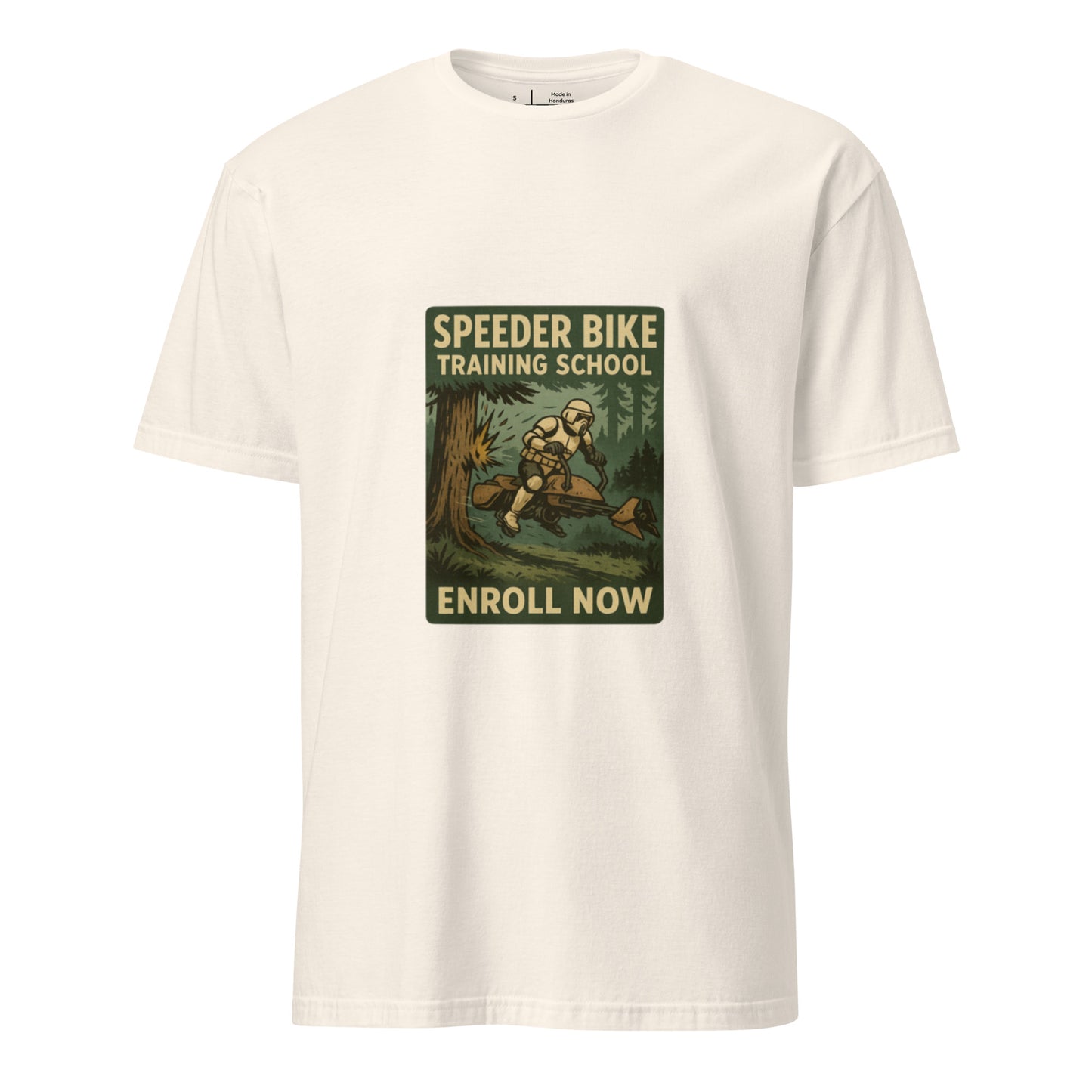 Speeder Training School – Ride Like A Pro - Short-Sleeve Unisex T-Shirt - Graphic Tee - Natural - Front