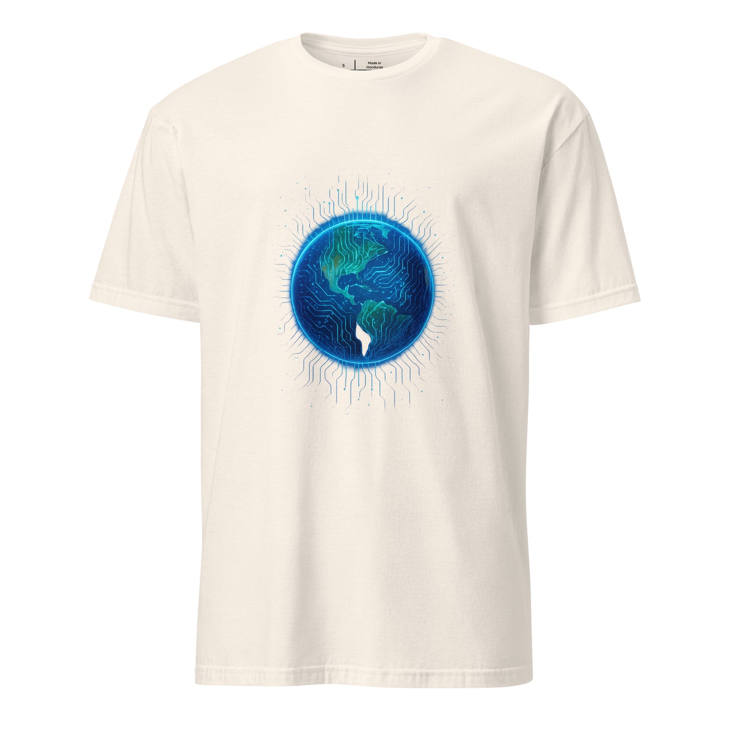 Cosmic Circuitry - Futuristic Cyberpunk - Short-Sleeve Unisex T-Shirt - Graphic Tee - Natural - Front