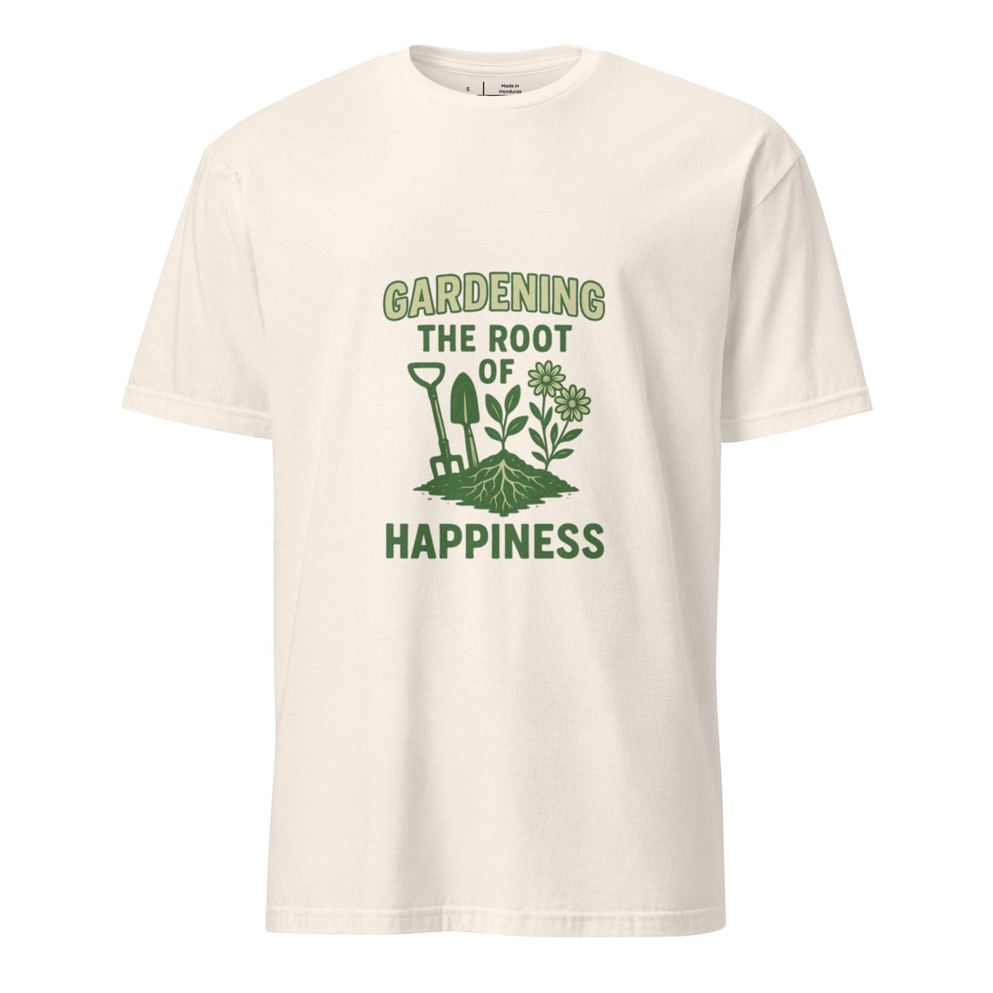 Root Of Happiness - Nature Lover’s - Short-Sleeve Unisex T-Shirt - Graphic Tee - Natural - Front