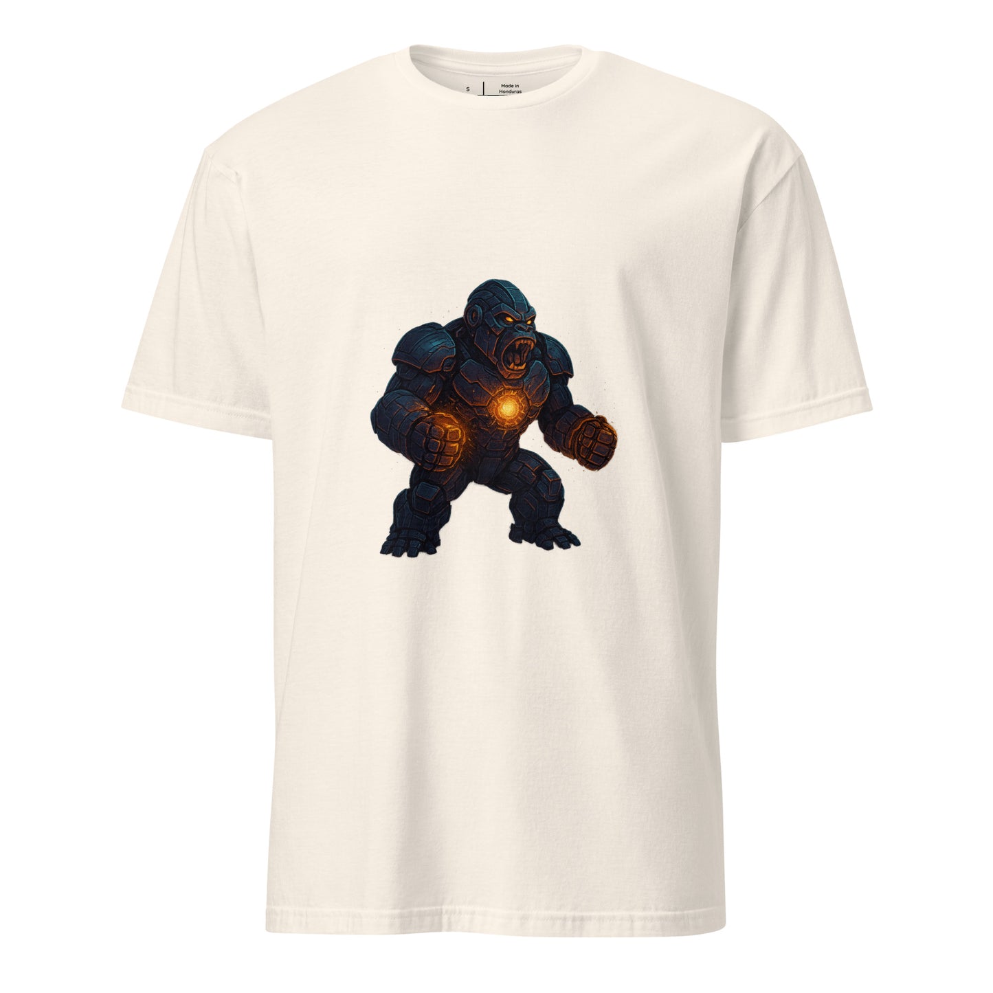 Mecha Gorilla – Cybernetic Beast Unleashed - Short-Sleeve Unisex T-Shirt - Graphic Tee - Natural - Front