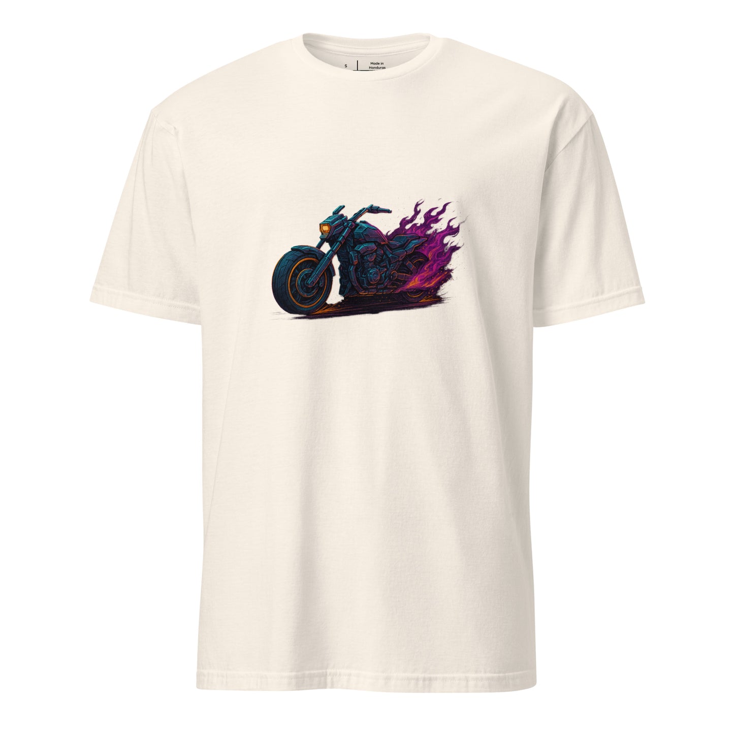 Mecha Chopper – Ride The Machine, Rule The Streets - Short-Sleeve Unisex T-Shirt - Graphic Tee - Natural - Front