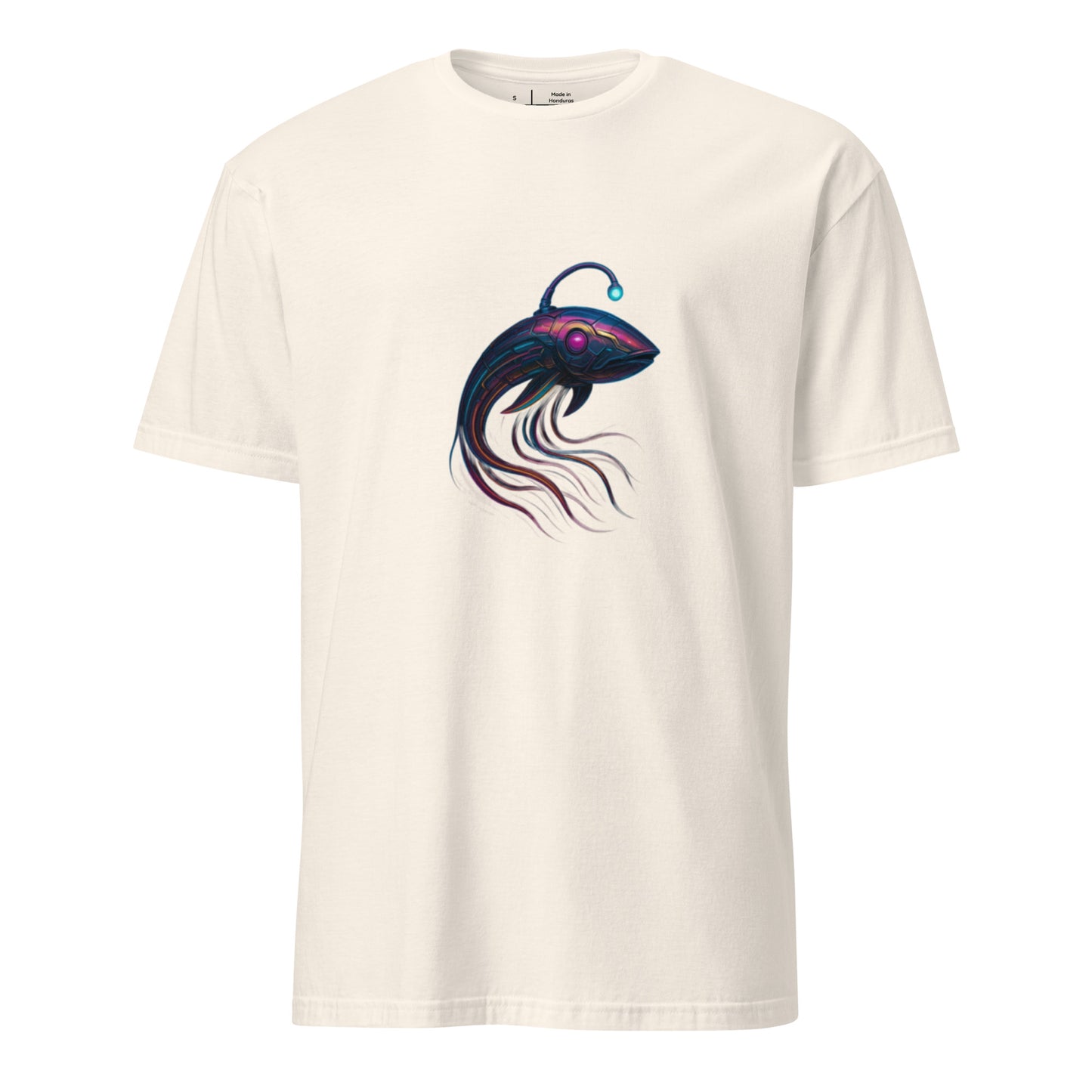 Cyber Squid – The Deep Tech Leviathan - Short-Sleeve Unisex T-Shirt - Graphic Tee - Natural - Front