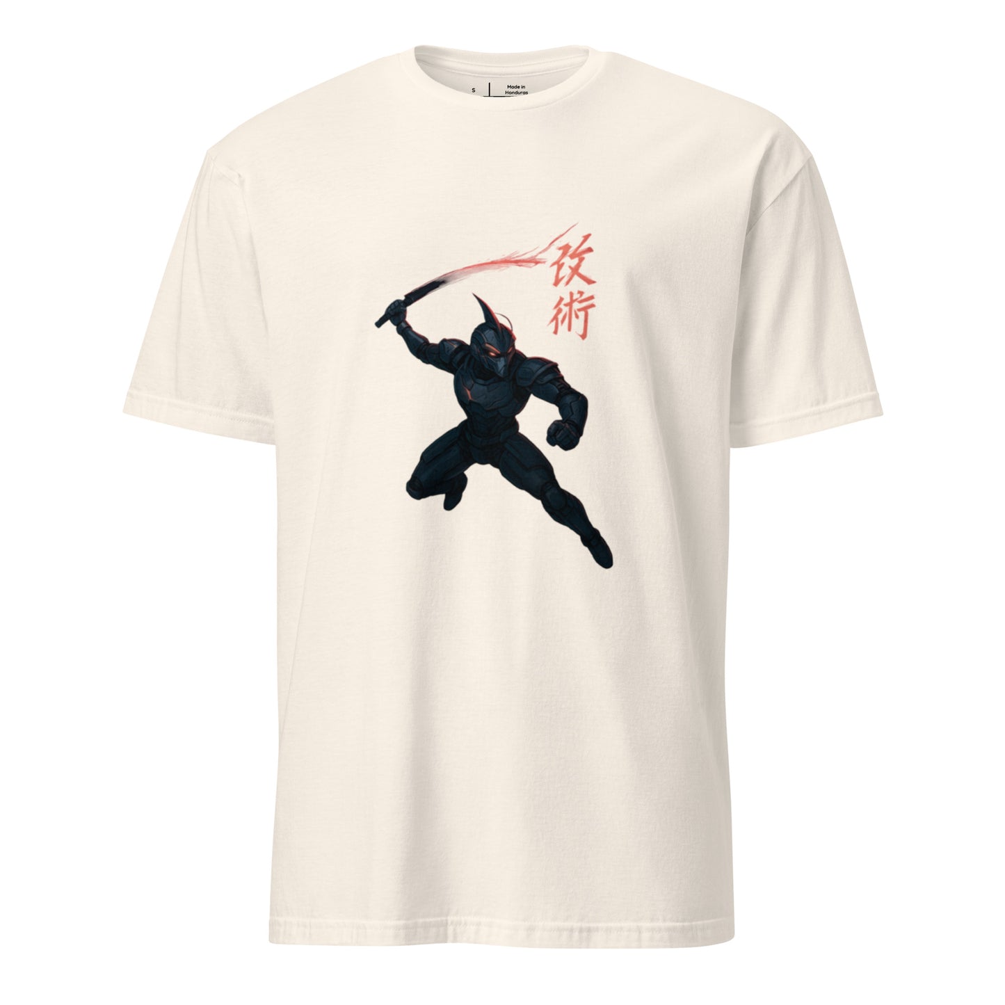 Neo-Samurai 09 – Cybernetic Warrior - Short-Sleeve Unisex T-Shirt - Graphic Tee - Natural - Front