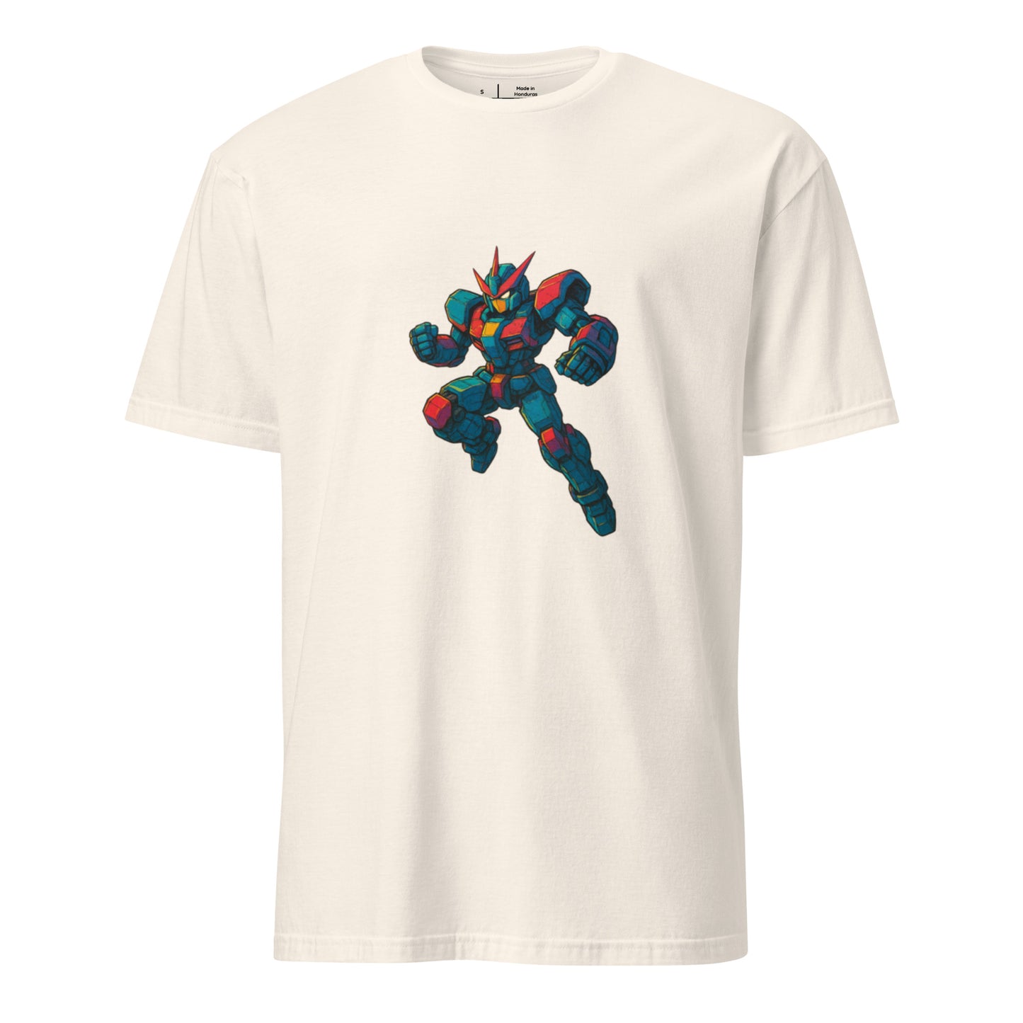 Neon Overdrive Mk-09 - Mecha Warrior - Short-Sleeve Unisex T-Shirt - Graphic Tee - Natural - Front