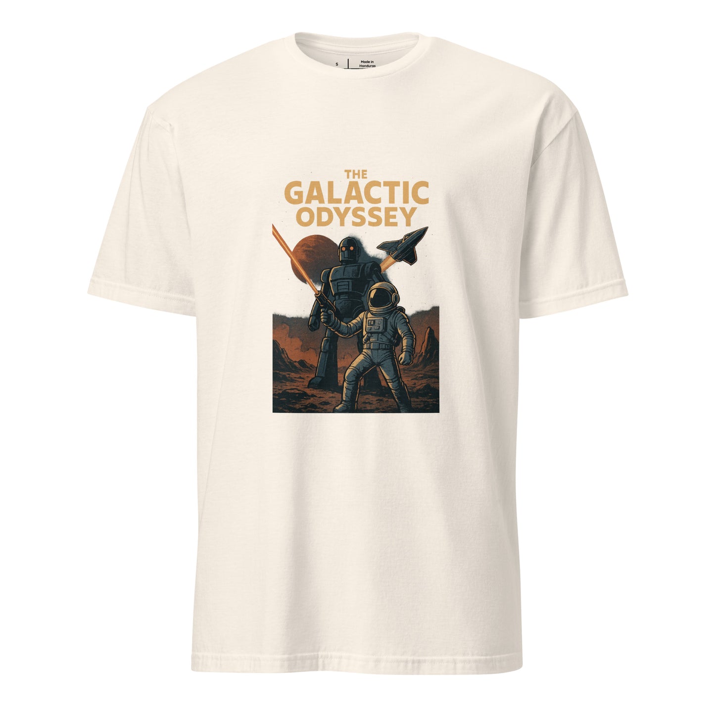 Galactic Odyssey - Sci-Fi Adventure - Short-Sleeve Unisex T-Shirt - Graphic Tee - Natural - Front