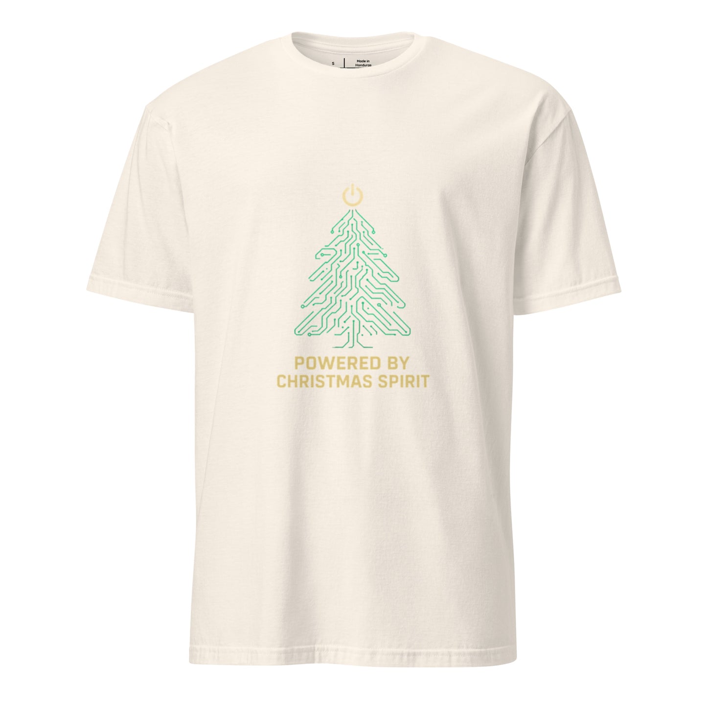 Tree Of Circuits - Powered By Christmas Spirit - Short-Sleeve Unisex T-Shirt - Graphic Tee - Natural - Front