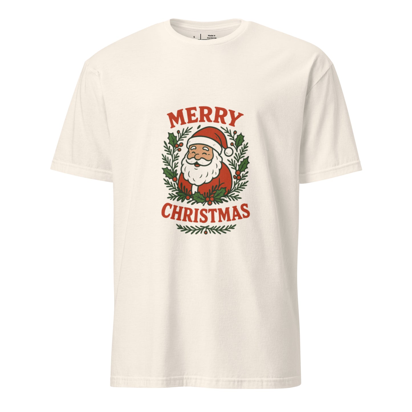 Merry Christmas - Holiday Cheer - Short-Sleeve Unisex T-Shirt - Graphic Tee - Natural - Front