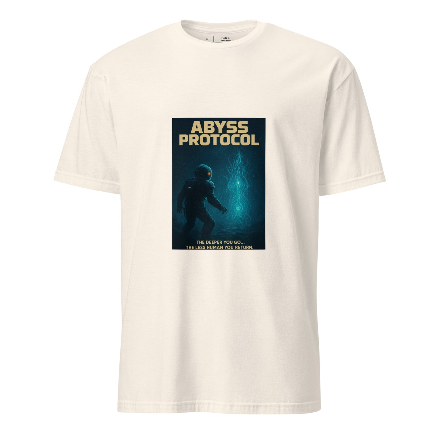 Abyss Protocol - Deep-Sea Encounter - Short-Sleeve Unisex T-Shirt - Graphic Tee - Natural - Front