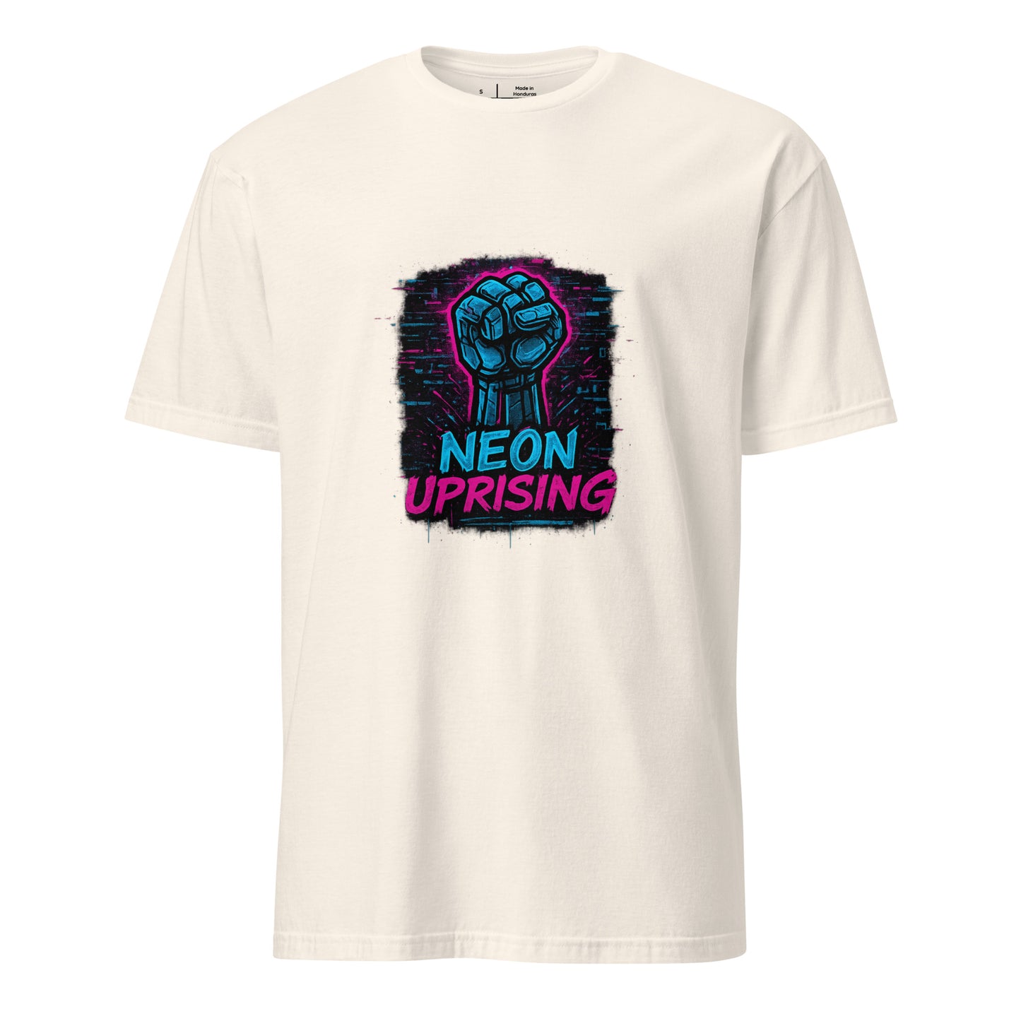 Neon Uprising - Digital Rebellion - Short-Sleeve Unisex T-Shirt - Graphic Tee - Natural - Front