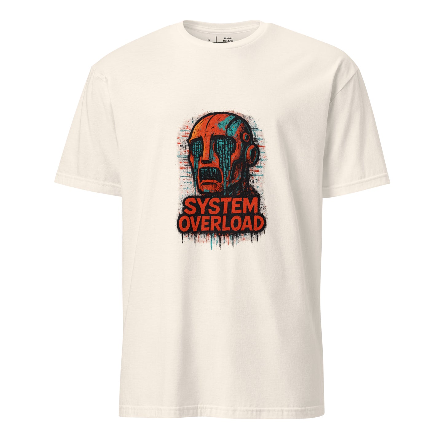 System Overload - Grunge Graffiti - Short-Sleeve Unisex T-Shirt - Graphic Tee - Natural - Front