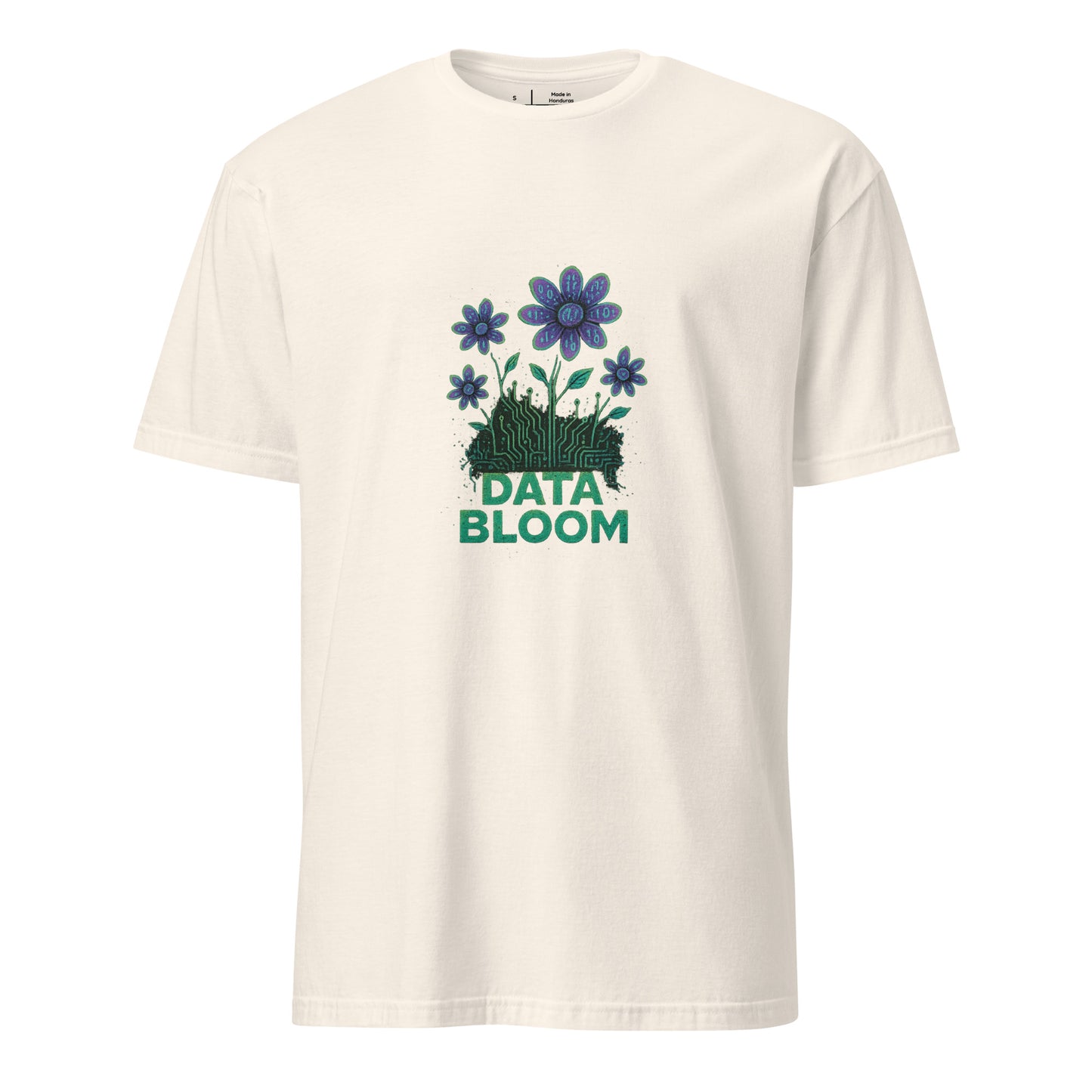 Data Bloom - Digital Fusion - Short-Sleeve Unisex T-Shirt - Graphic Tee - Natural - Front