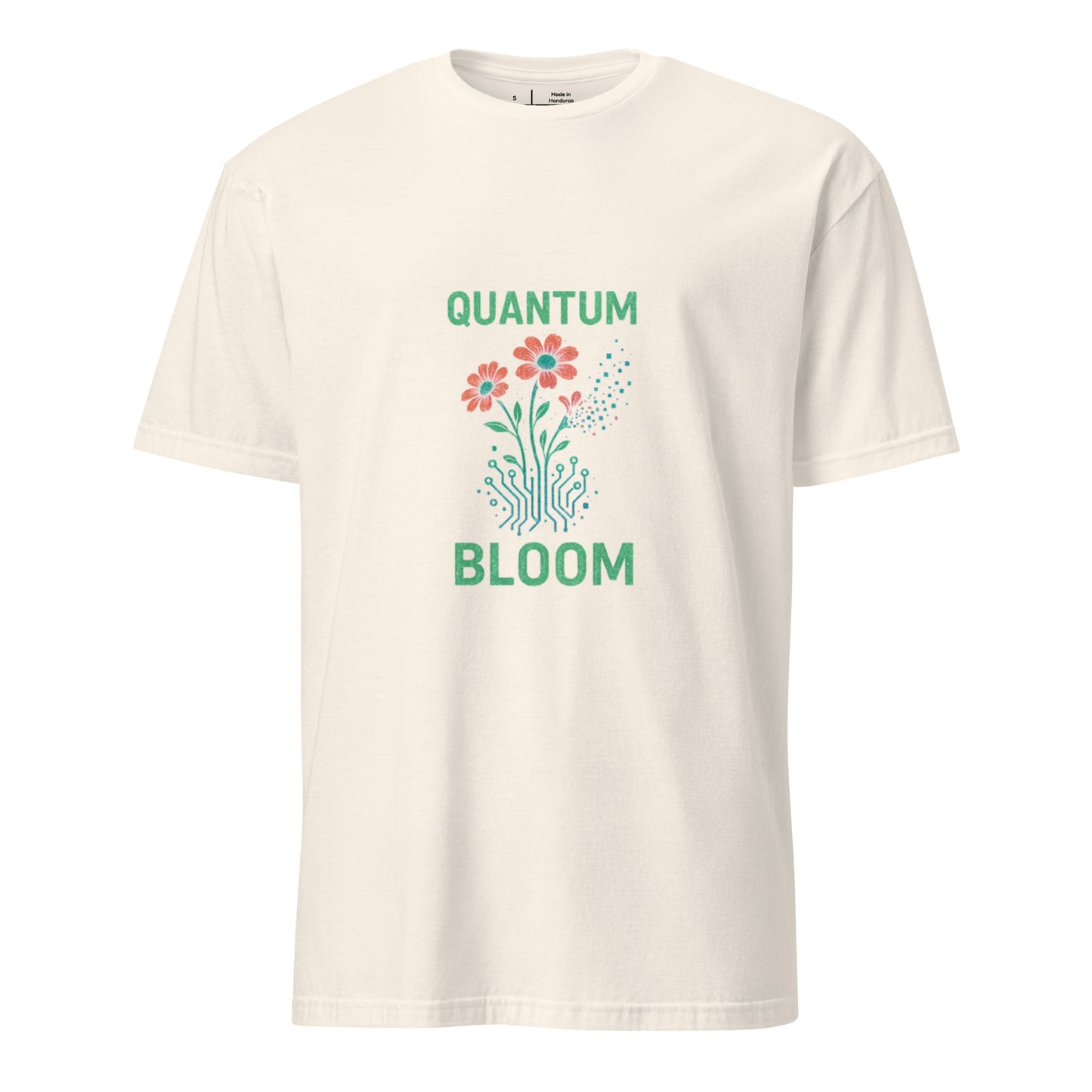 Quantum Bloom - Cyber Growth - Short-Sleeve Unisex T-Shirt - Graphic Tee - Natural - Front