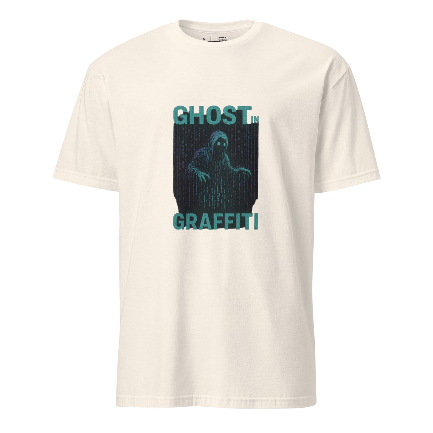 Ghost in the Graffiti - Glitch Apparition - Short-Sleeve Unisex T-Shirt - Graphic Tee - Natural - Front