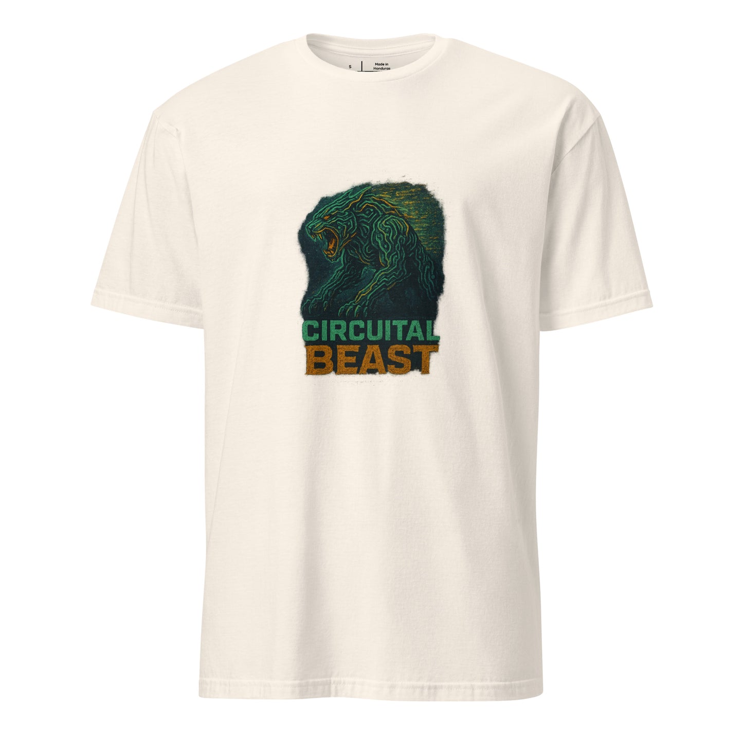 The Circuital Beast - Digital Power - Short-Sleeve Unisex T-Shirt - Graphic Tee - Natural - Front