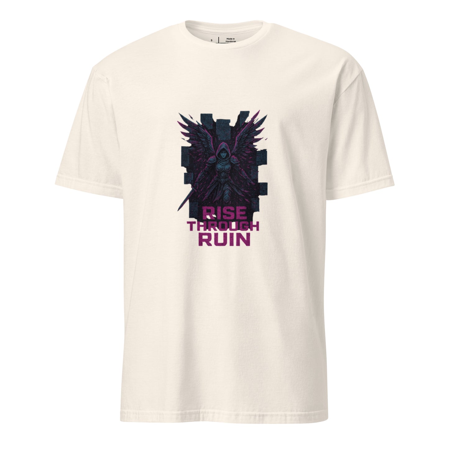 Glitchborne Valkyrie - Strength Through Chaos - Short-Sleeve Unisex T-Shirt - Graphic Tee - Natural - Front