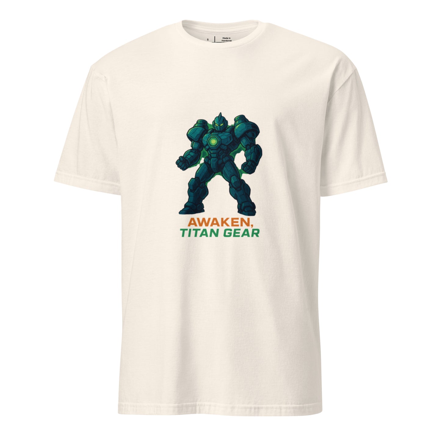 Neo Titan Gear - Bio-Mech Evolution - Short-Sleeve Unisex T-Shirt - Graphic Tee - Natural - Front