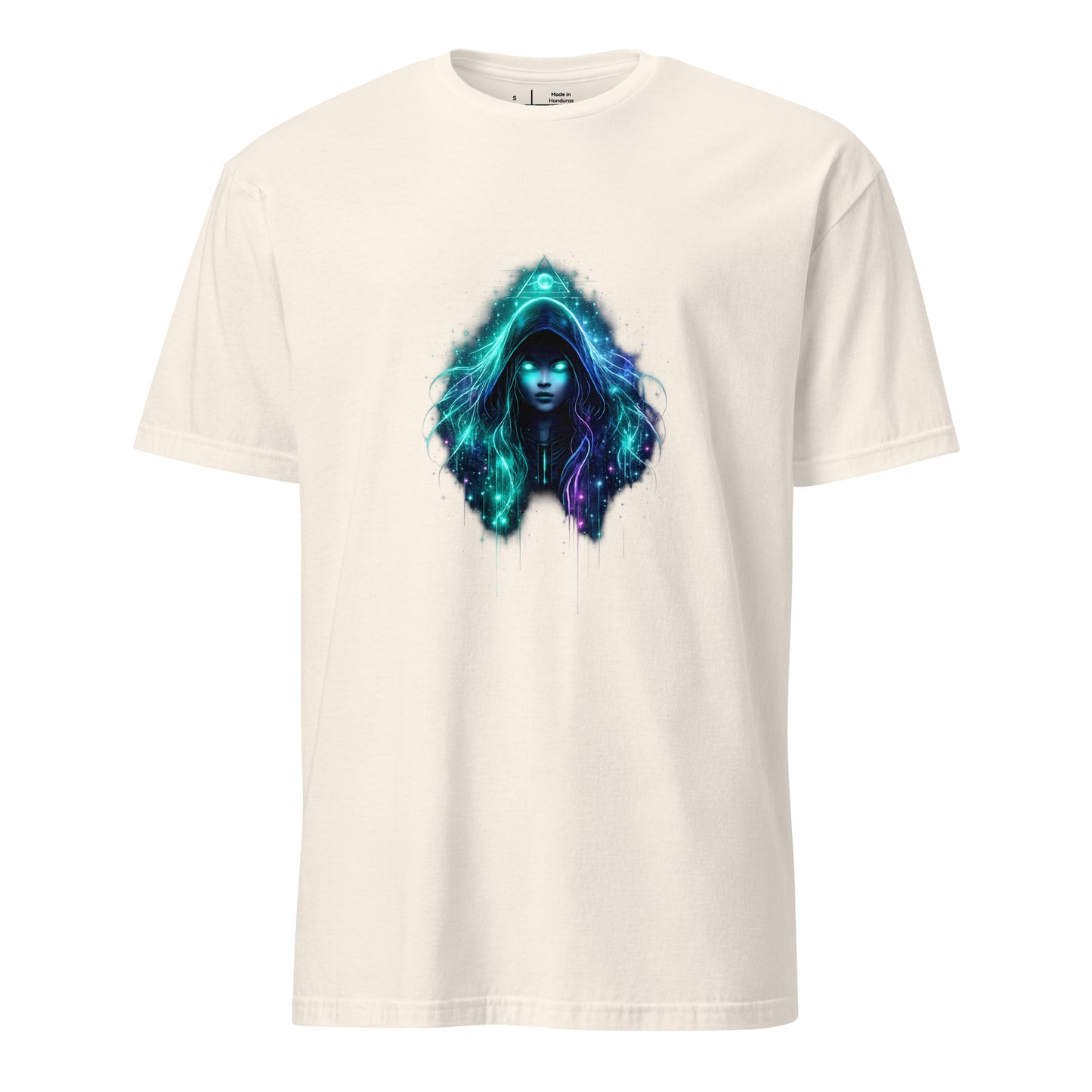 Cyber Oracle – Tech Spiritual - Short-Sleeve Unisex T-Shirt - Graphic Tee - Natural - Front