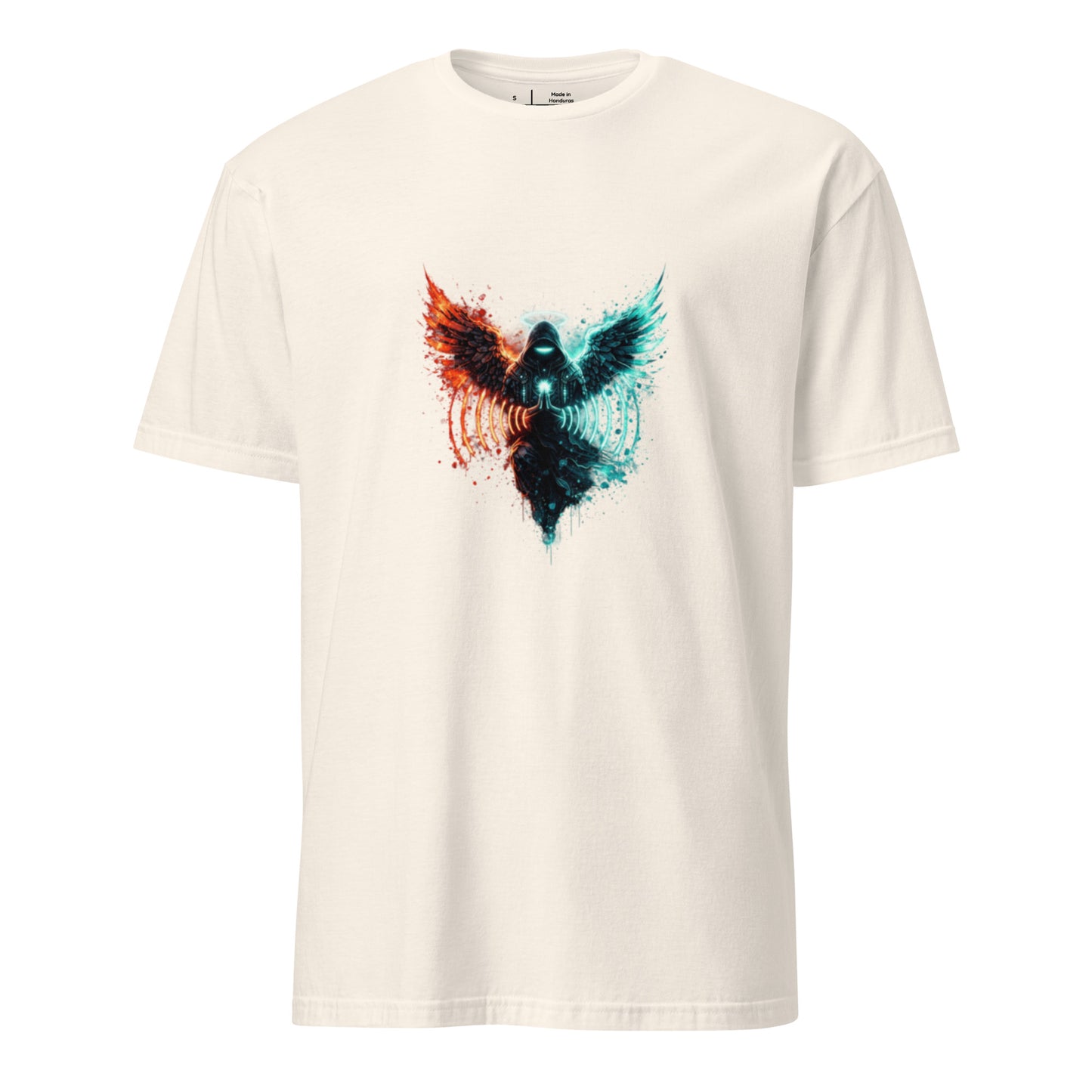 Angel Transmission – Cyber Graffiti - Short-Sleeve Unisex T-Shirt - Graphic Tee - Natural - Front