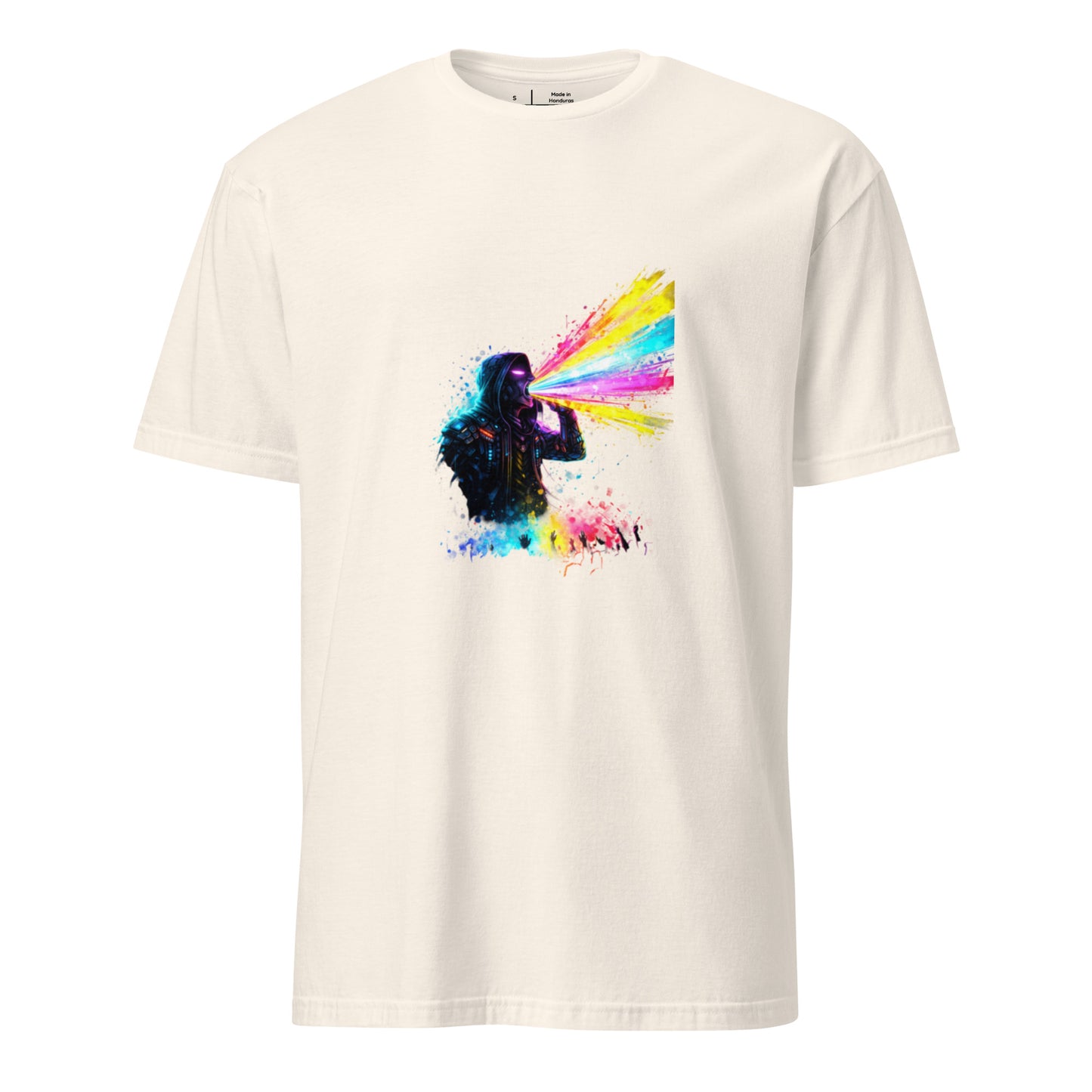 Neon Club Prophet – Nightlife Graffiti Energy - Short-Sleeve Unisex T-Shirt - Graphic Tee - Natural - Front