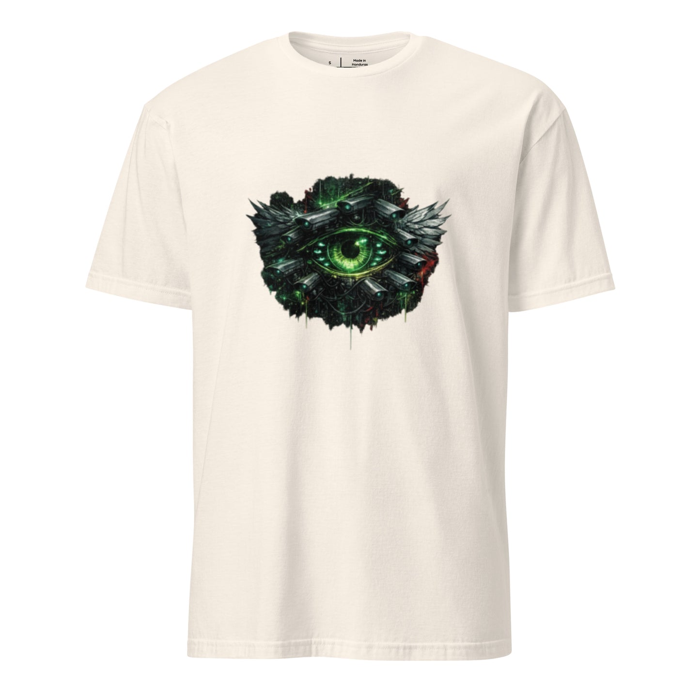 Neon Surveillance Society – Anti-System - Short-Sleeve Unisex T-Shirt - Graphic Tee - Natural - Front