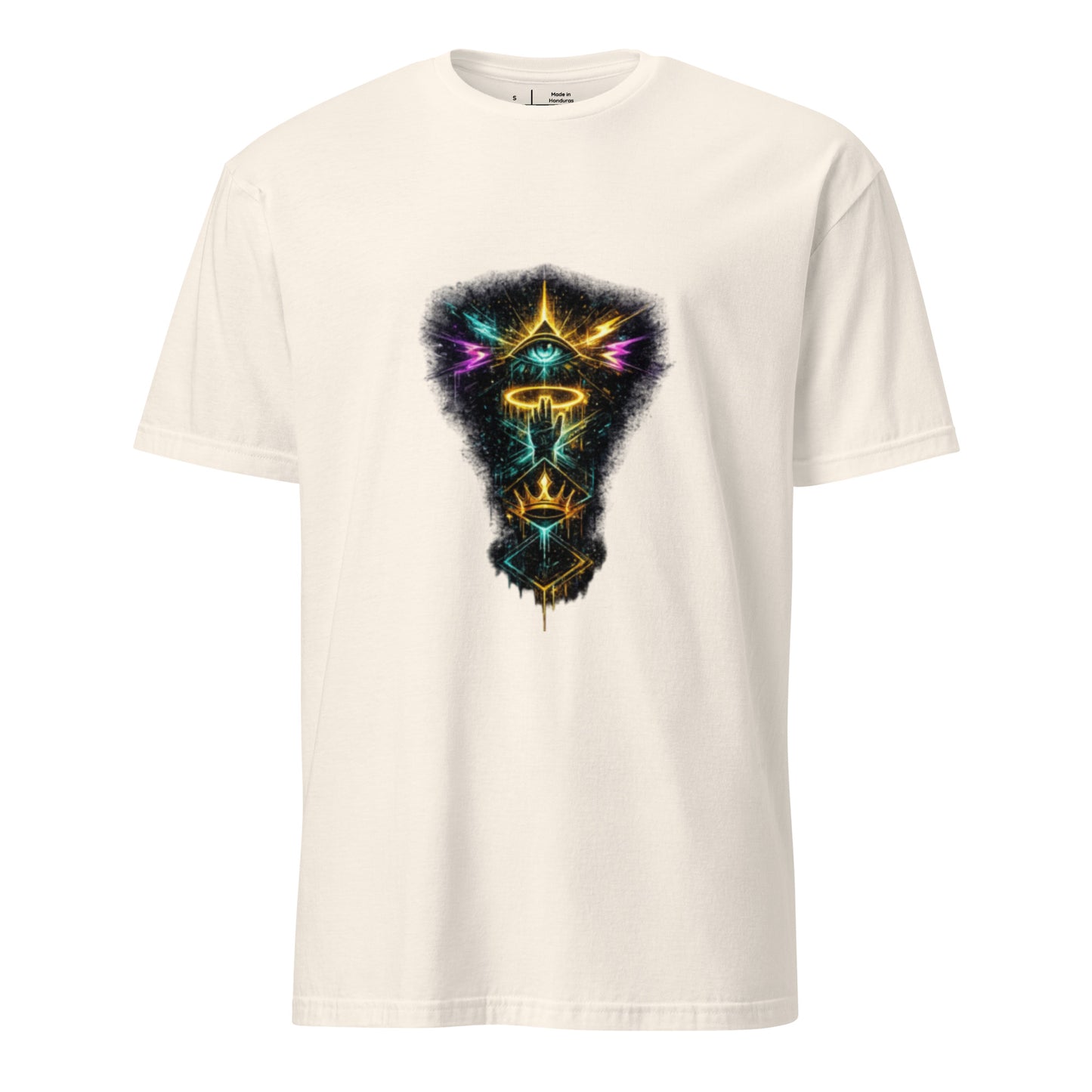 Neon Street Totem – Urban Spirituality - Short-Sleeve Unisex T-Shirt - Graphic Tee - Natural - Front