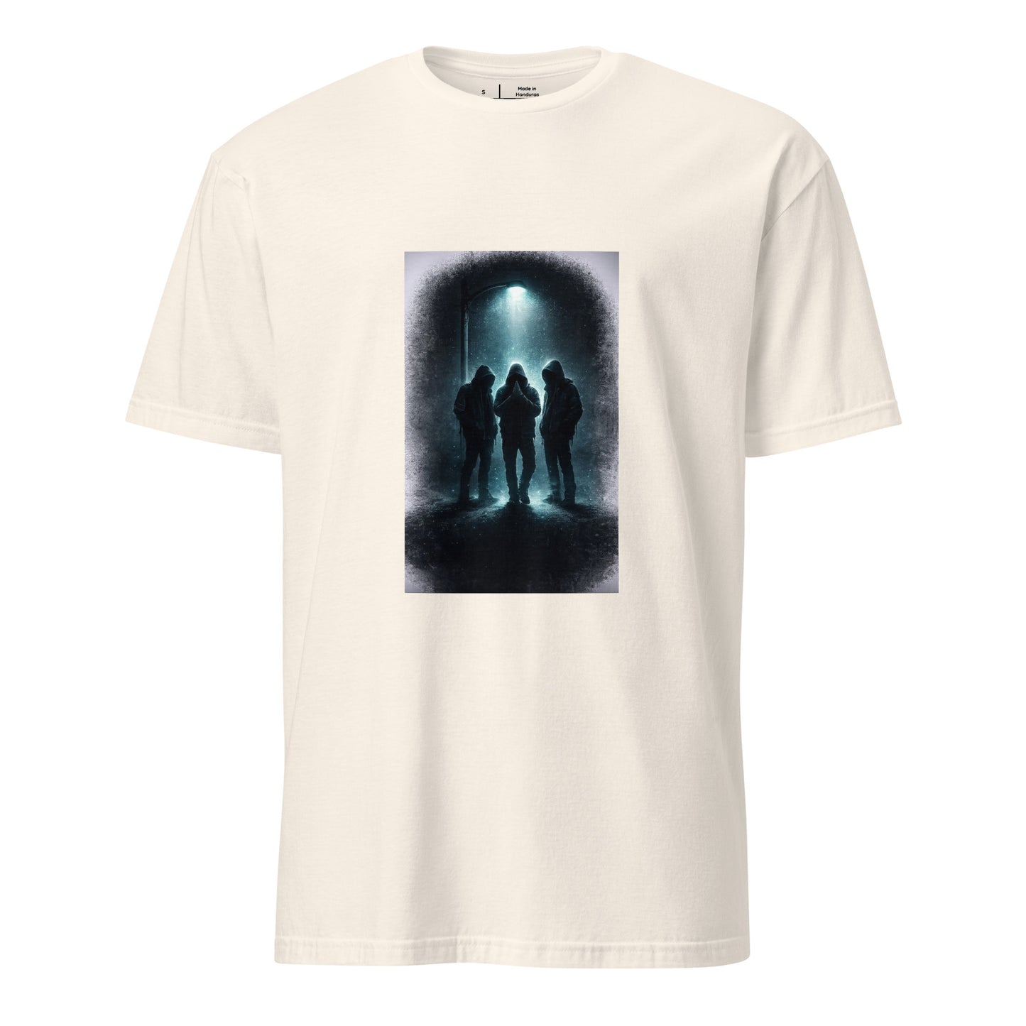 After Midnight Society – Minimal Noir - Short-Sleeve Unisex T-Shirt - Graphic Tee - Natural - Front