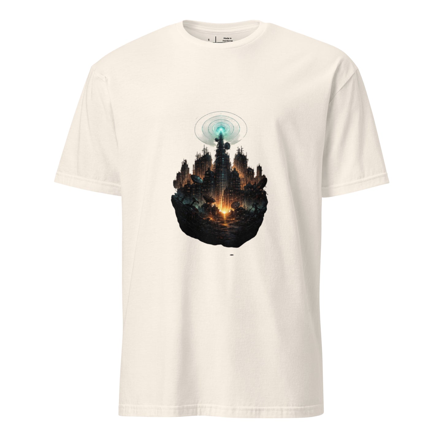 Dead Signal City – Dystopian Cyber Streetwear - Short-Sleeve Unisex T-Shirt - Graphic Tee - Natural - Front