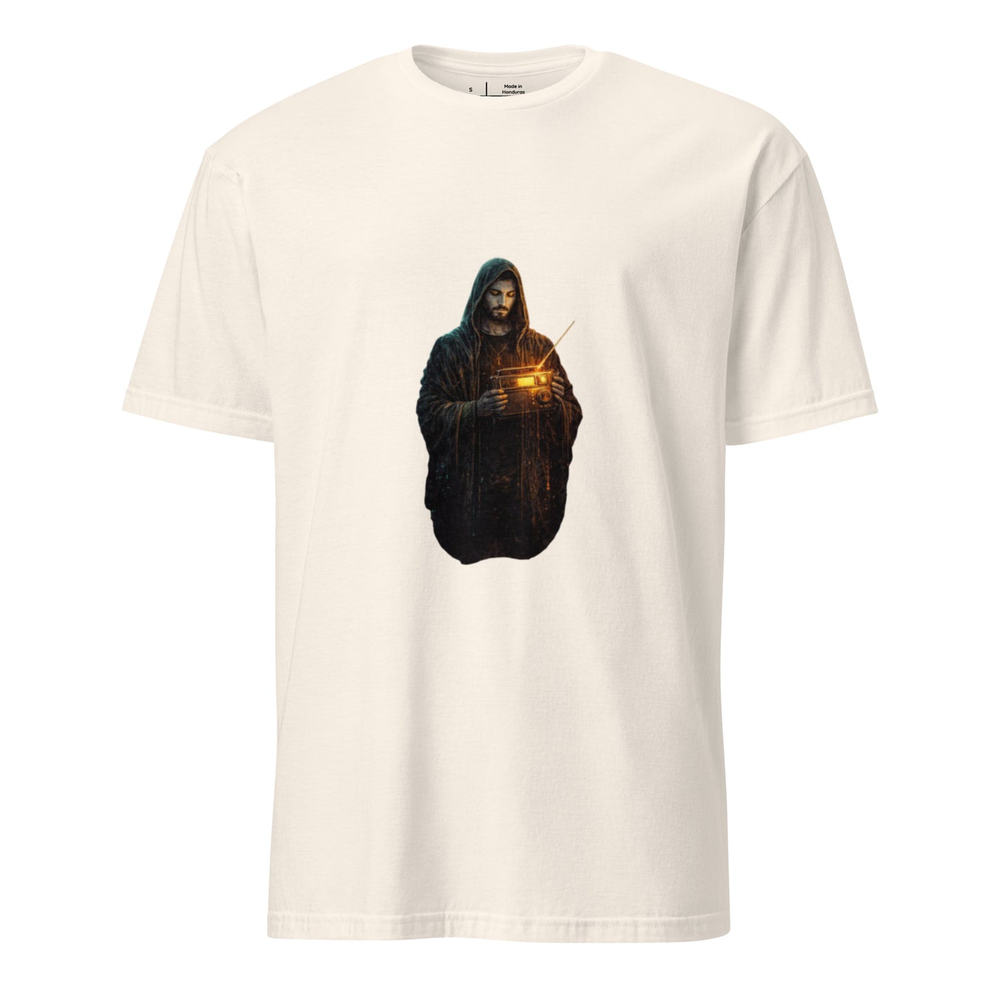 Cover Up Street Saint: Broadcast Faith - Short-Sleeve Unisex T-Shirt - Graphic Tee - Natural - Front