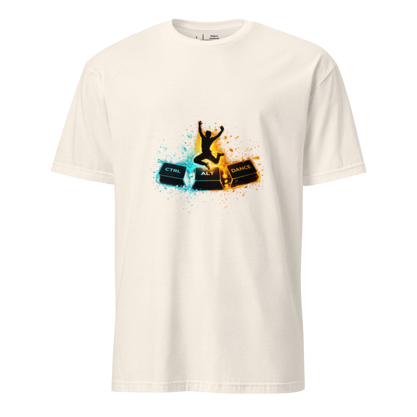 Ctrl + Alt + Dance – Tech Rave Streetwear - Short-Sleeve Unisex T-Shirt - Graphic Tee - Natural - Front
