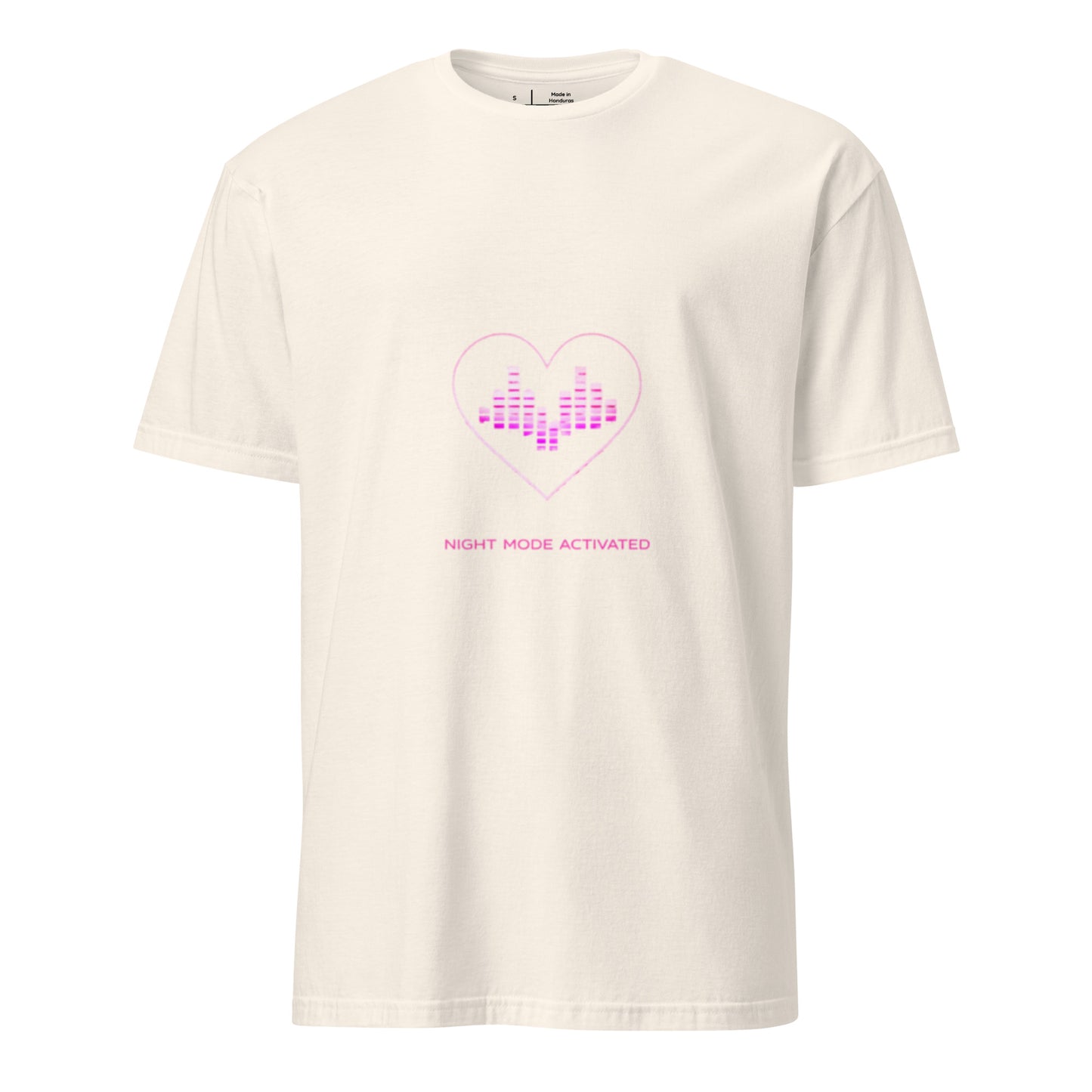 Night Mode Activated – Minimal Club Streetwear - Short-Sleeve Unisex T-Shirt - Graphic Tee - Natural - Front