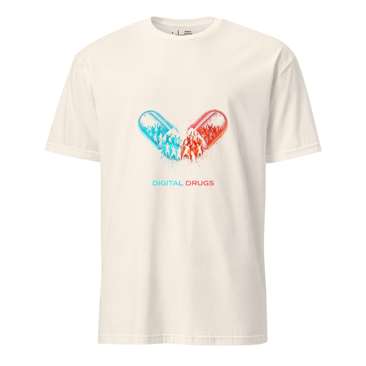 Digital Drugs – Rave Culture - Short-Sleeve Unisex T-Shirt - Graphic Tee - Natural - Front