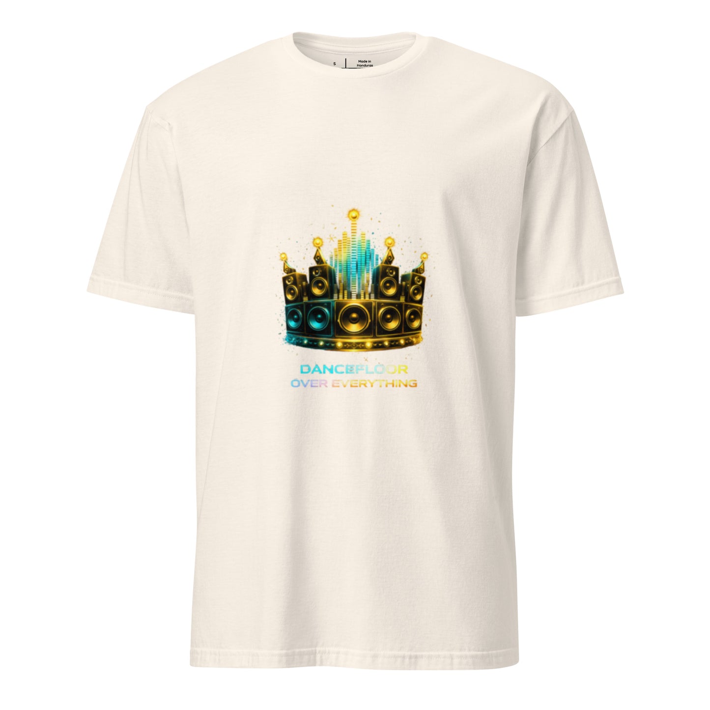 Dancefloor Over Everything – Cyber Rave - Short-Sleeve Unisex T-Shirt - Graphic Tee - Natural - Front