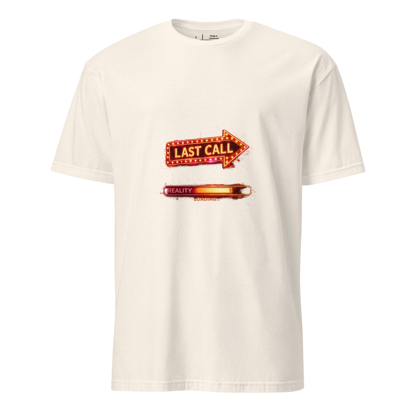 Last Call For Reality – Cyber Nightlife - Short-Sleeve Unisex T-Shirt - Graphic tee - Natural - Front