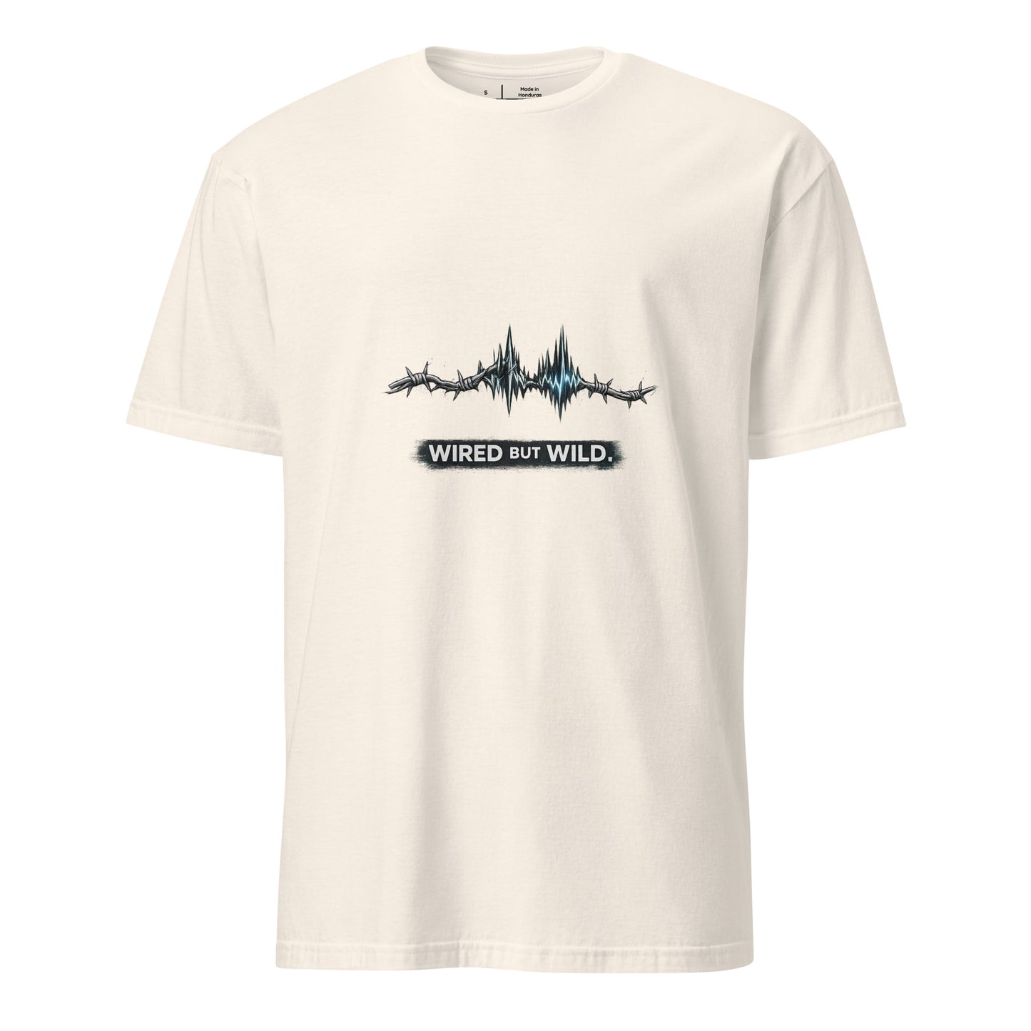 Wired But Wild – Urban Audio - Short-Sleeve Unisex T-Shirt - Graphic Tee - Natural - Front