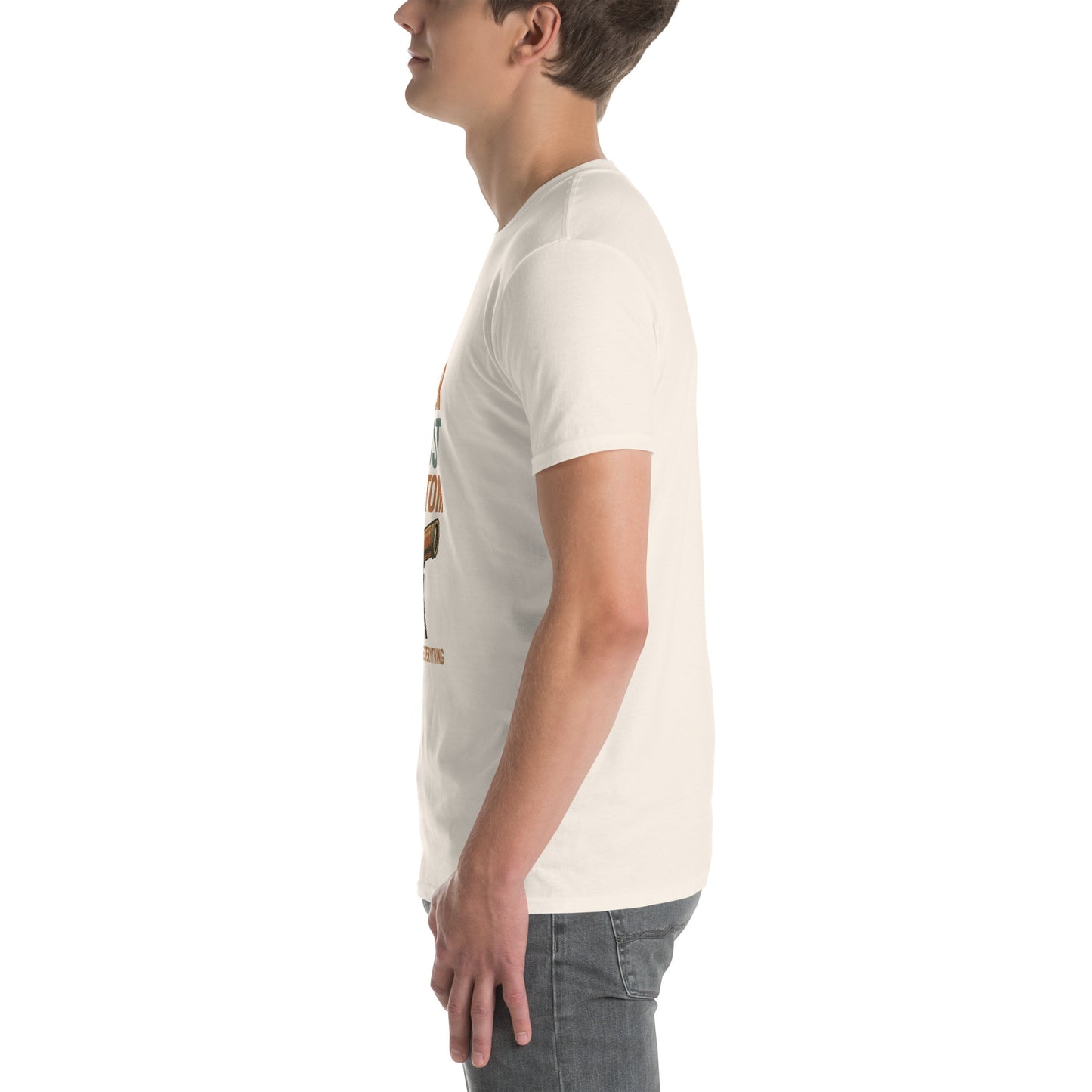 Never Trust An Atom - Science Joke - Short-Sleeve Unisex T-Shirt - Graphic Tee - Natural - Left side