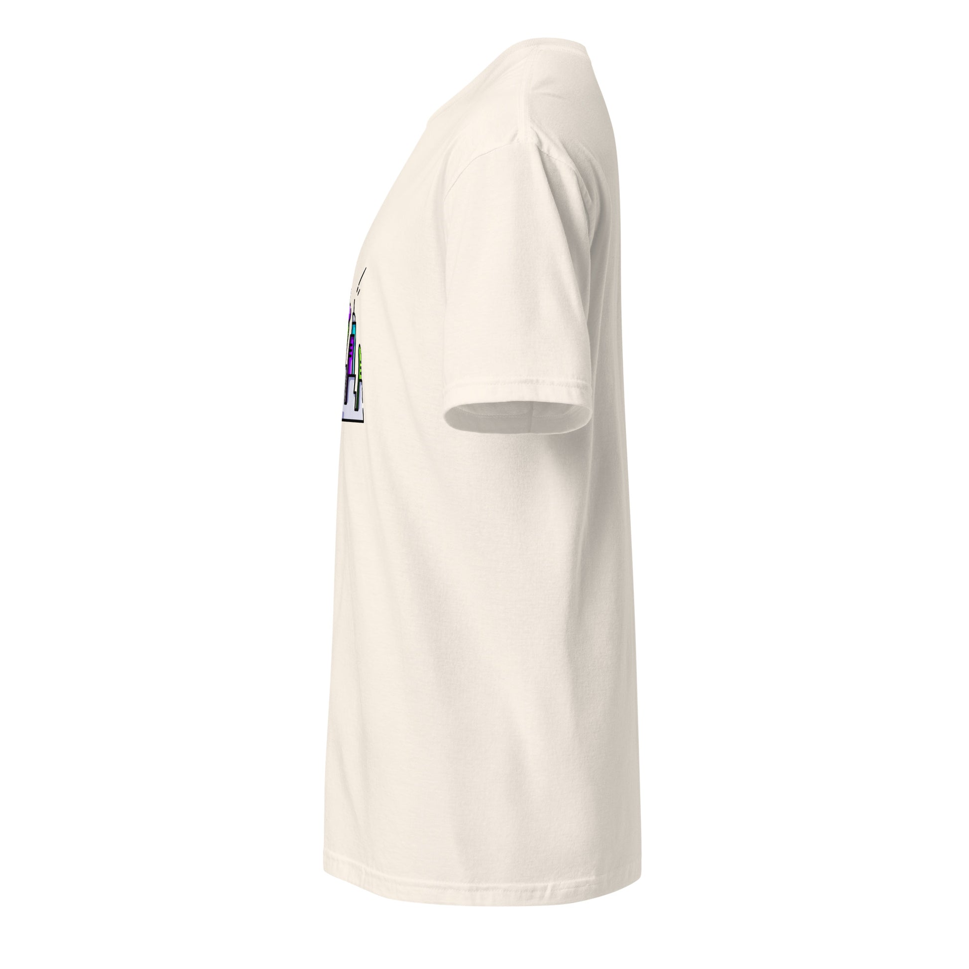 Cyber City 2 - Signal From The Skyline - Short-Sleeve Unisex T-Shirt - Graphic Tee - Natural - Left side