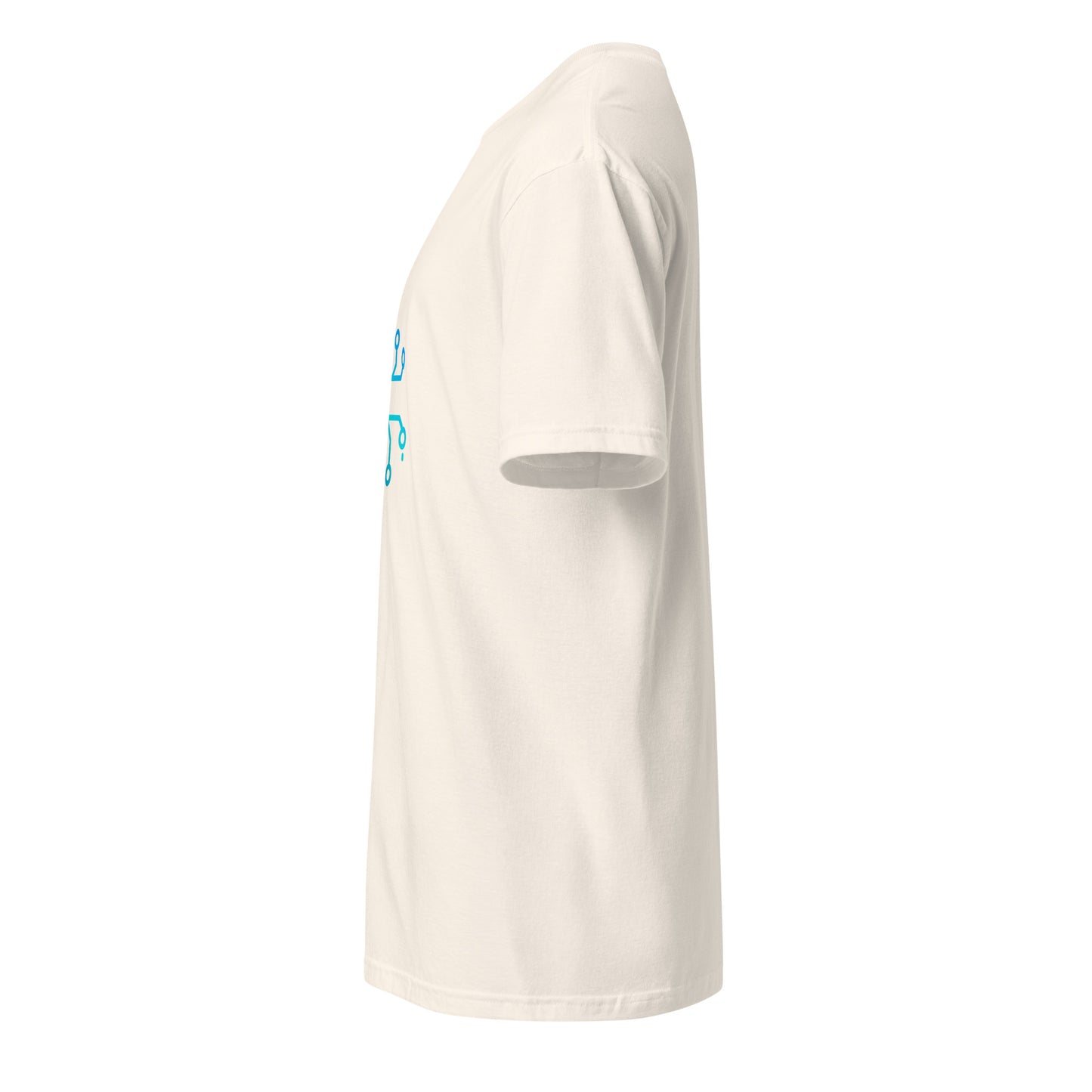 “Neural Bloom” – Circuit Flower - Short-Sleeve Unisex T-Shirt - Graphic Tee - Natural - Left side