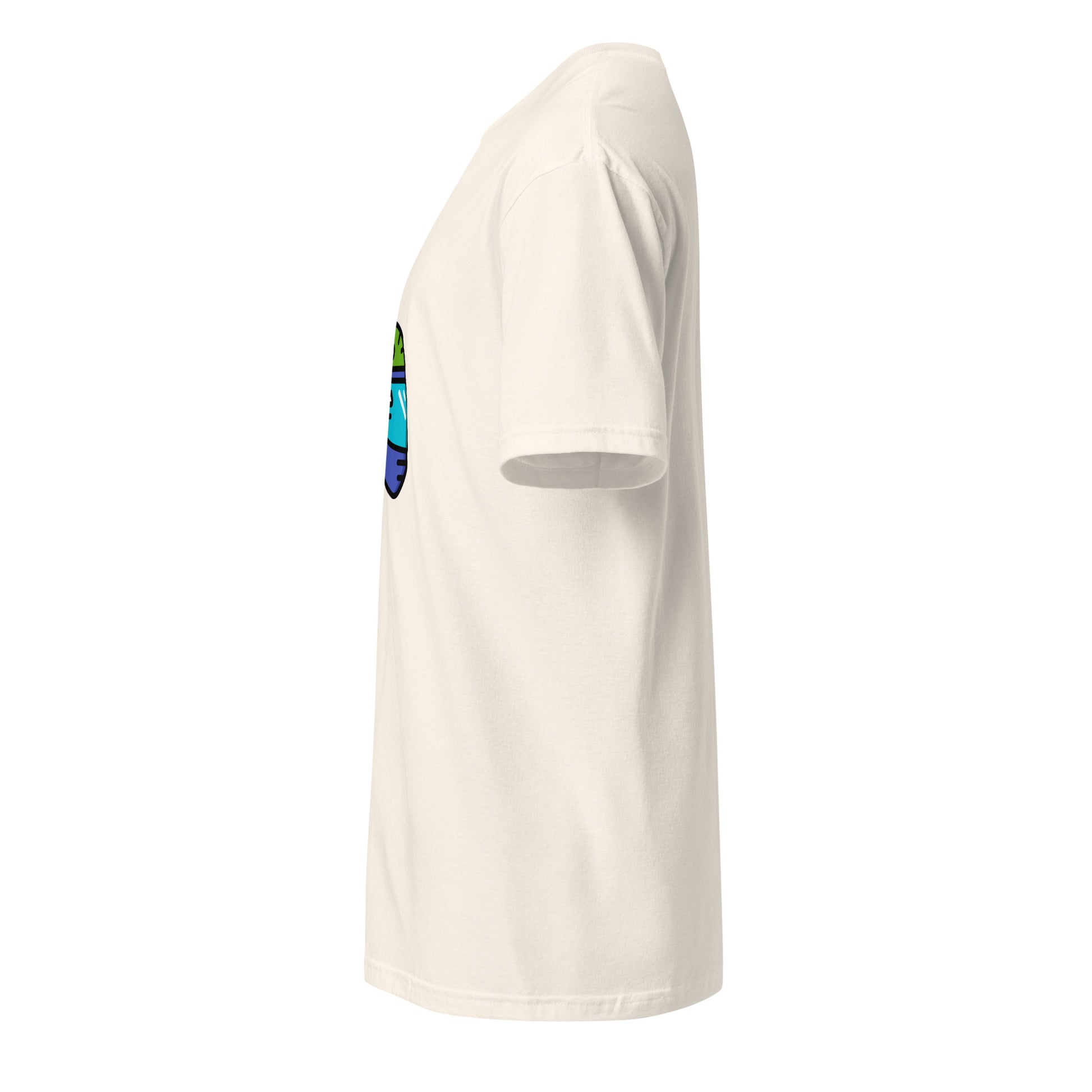 Cyber Helmet - Neo-Rider Edition - Short-Sleeve Unisex T-Shirt - Graphic Tee - Natural - Left side